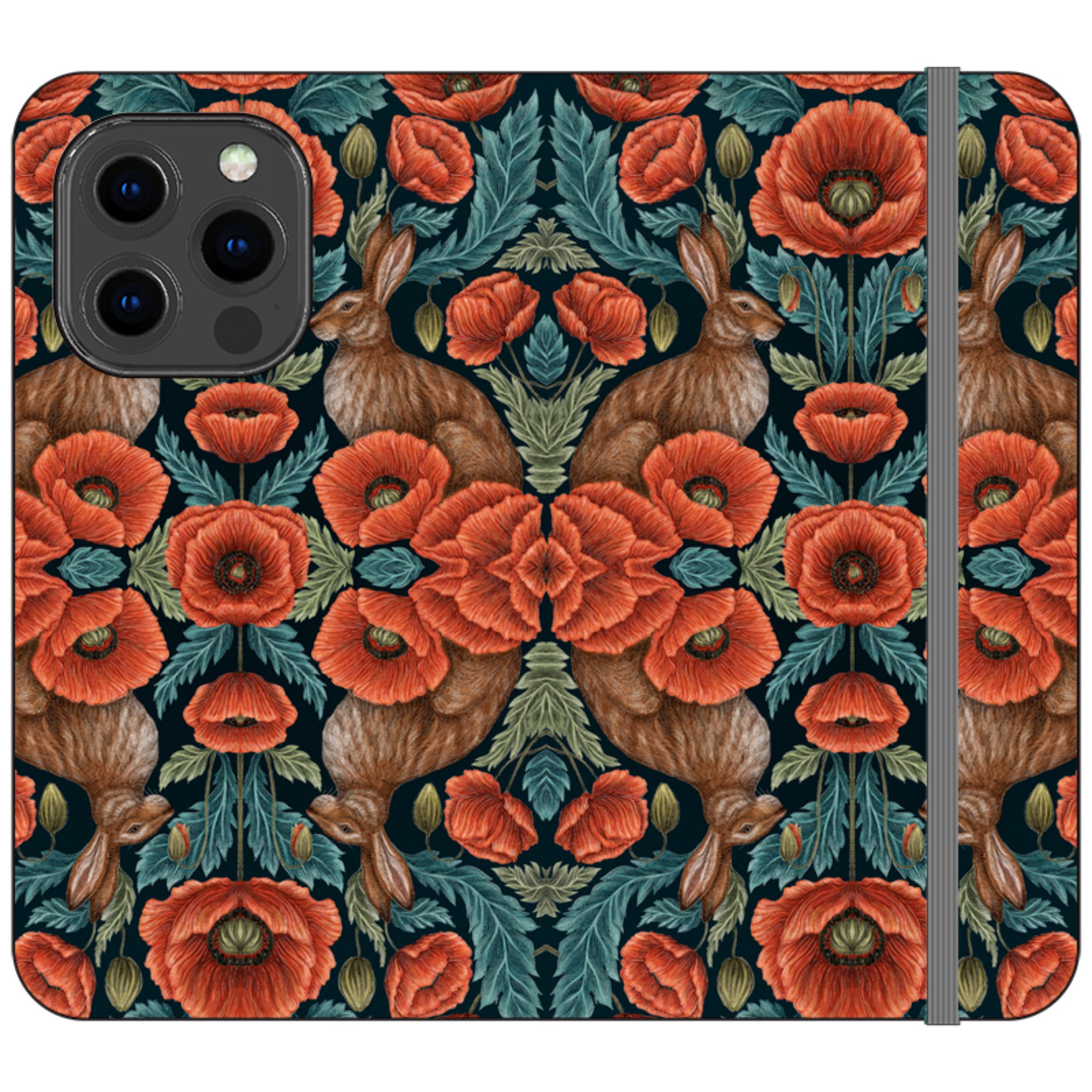 Poppy Red Wallet Case By Catherine Rowe