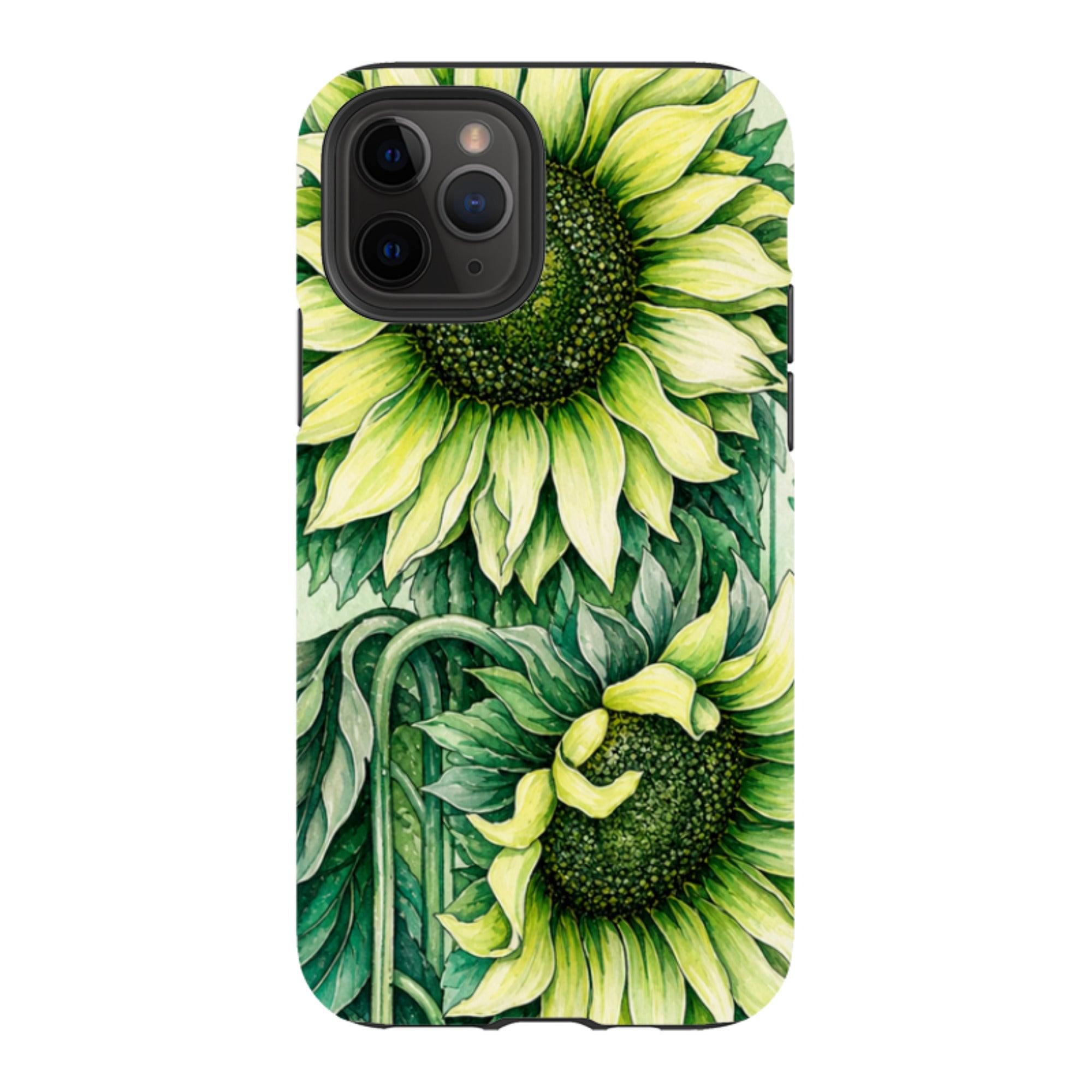 iPhone Tough Case - Sage Green Sunflower