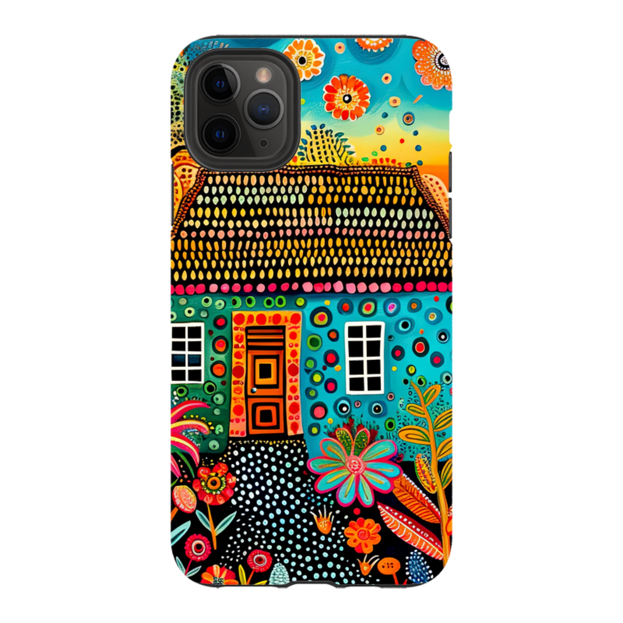 iPhone Case - Folk Art House VII