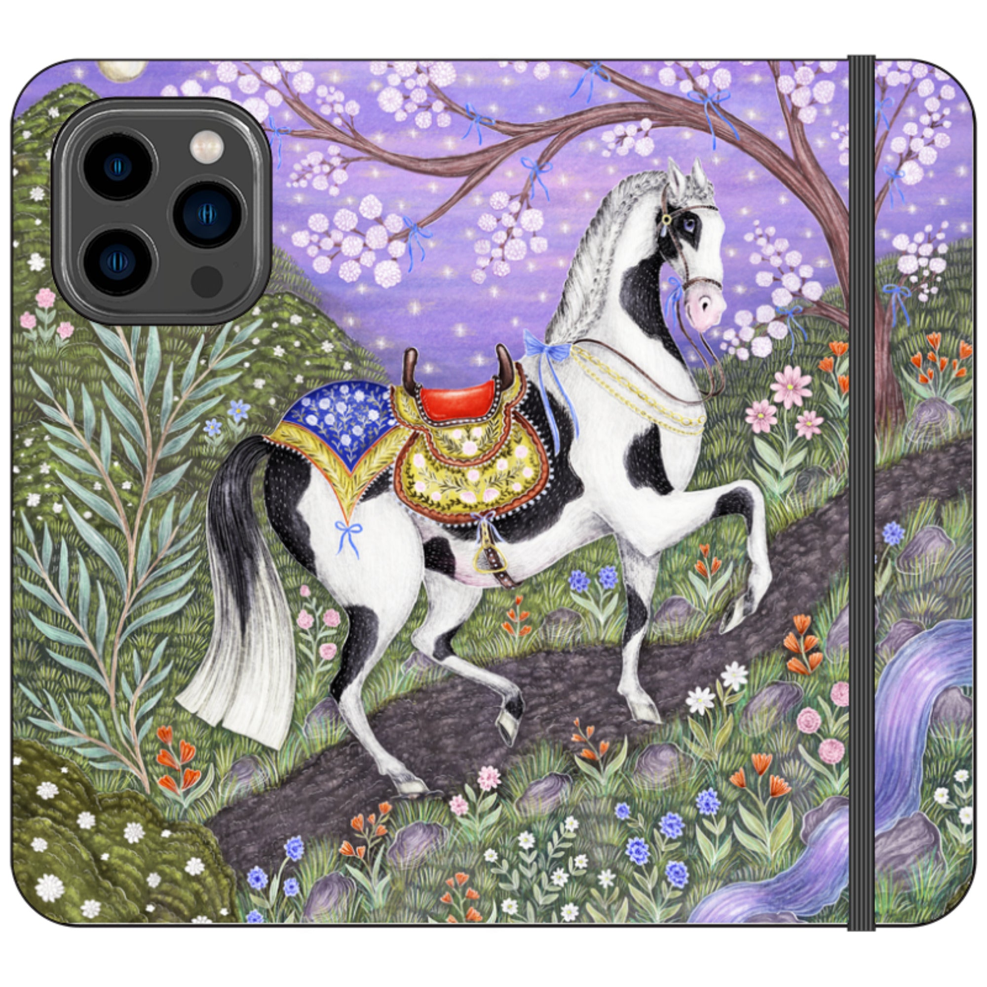 Sunset Steed Wallet Case By Catherine Rowe