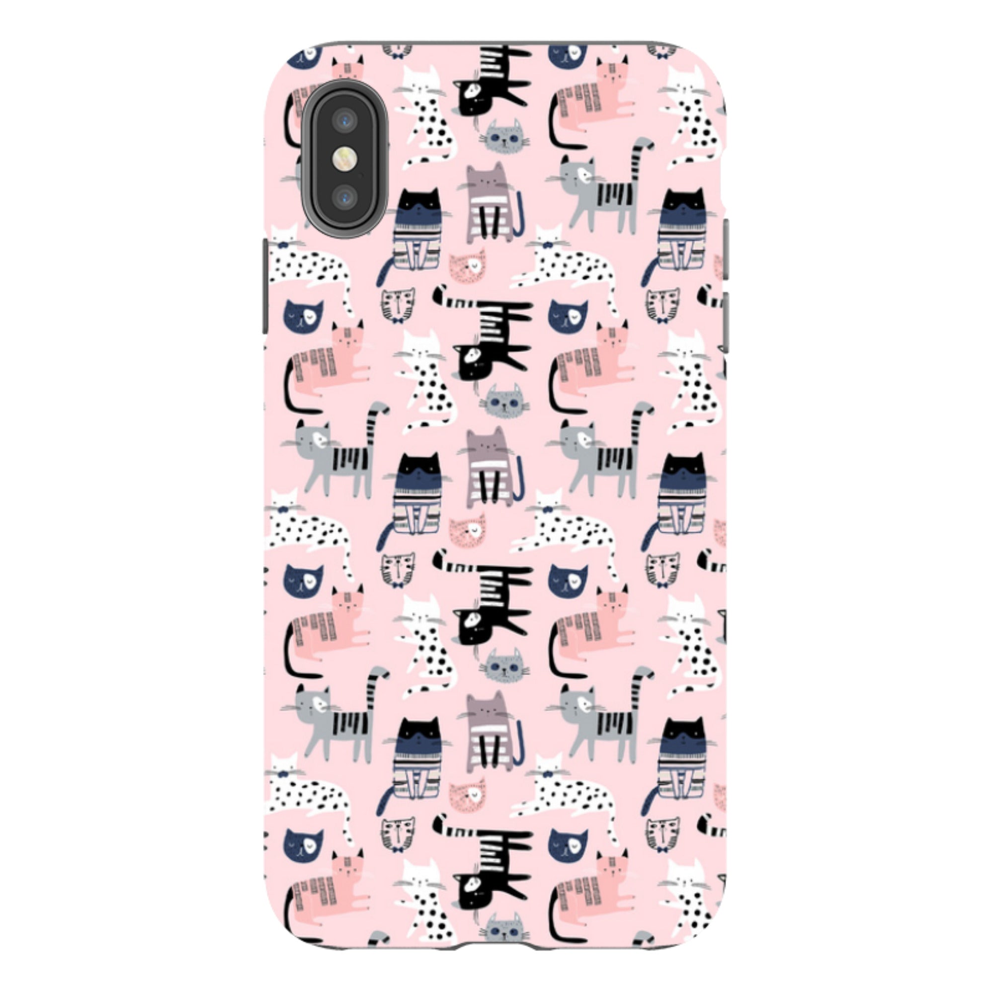 iPhone Tough Case - Cat-titude Pattern