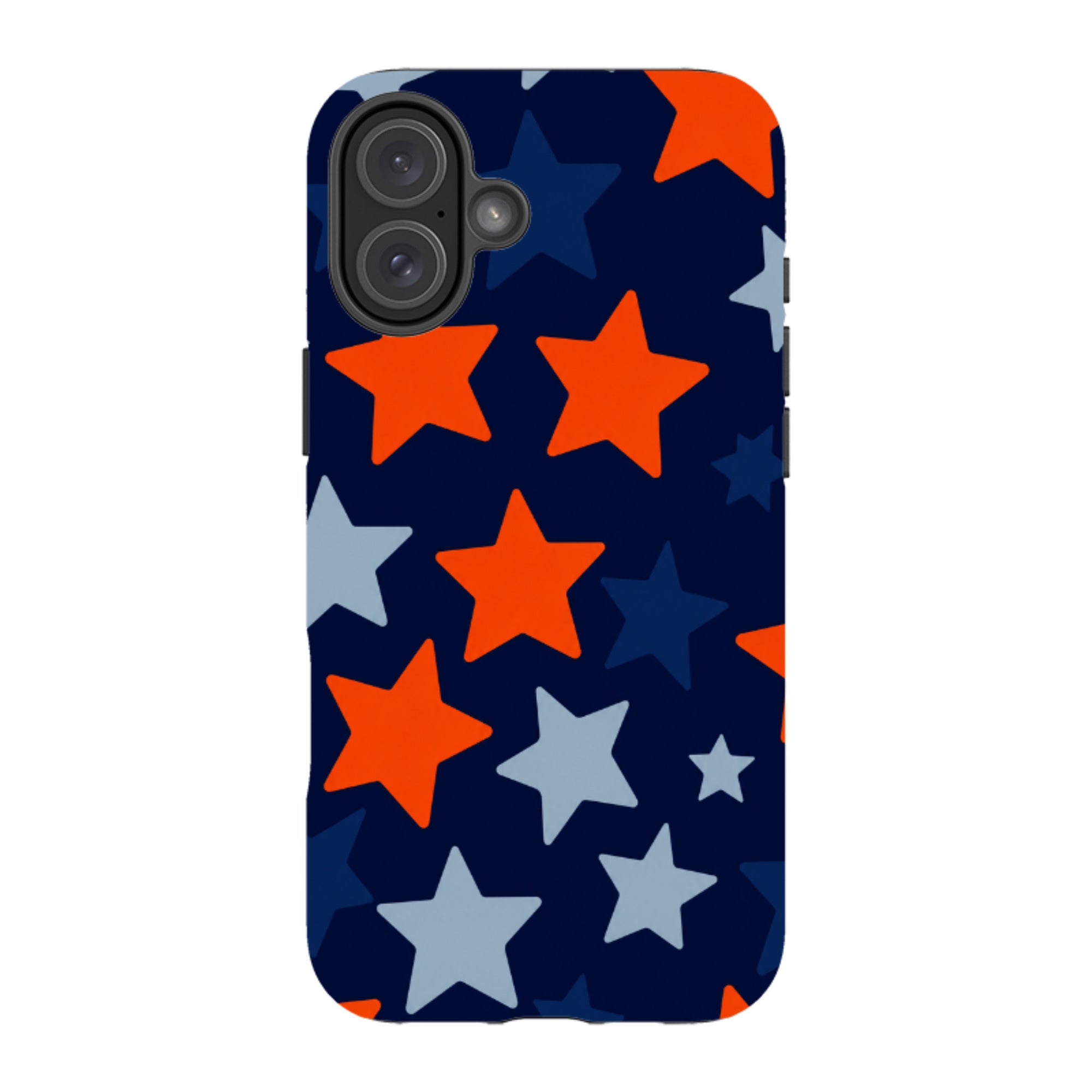iPhone Tough Case - Navy Blue & Orange Star