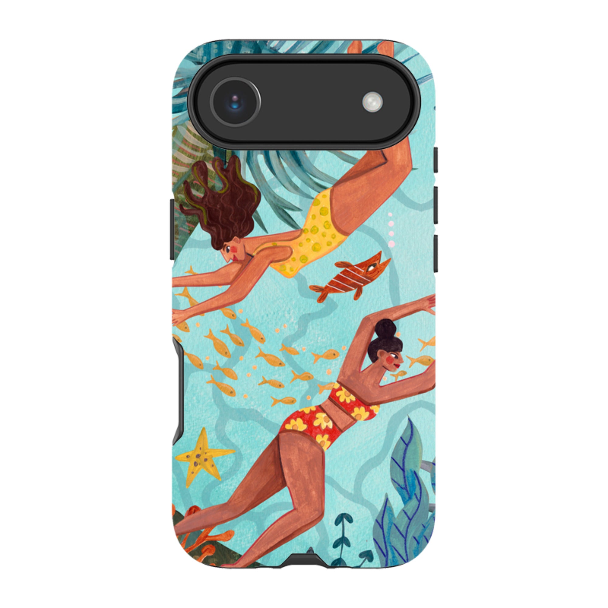 iPhone Tough Case - Swimming By Caroline Bonne Muller