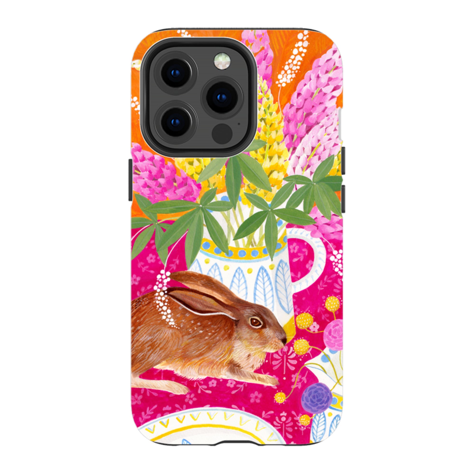 iPhone Tough Case - Rabbit Lupins By Bex Parkin