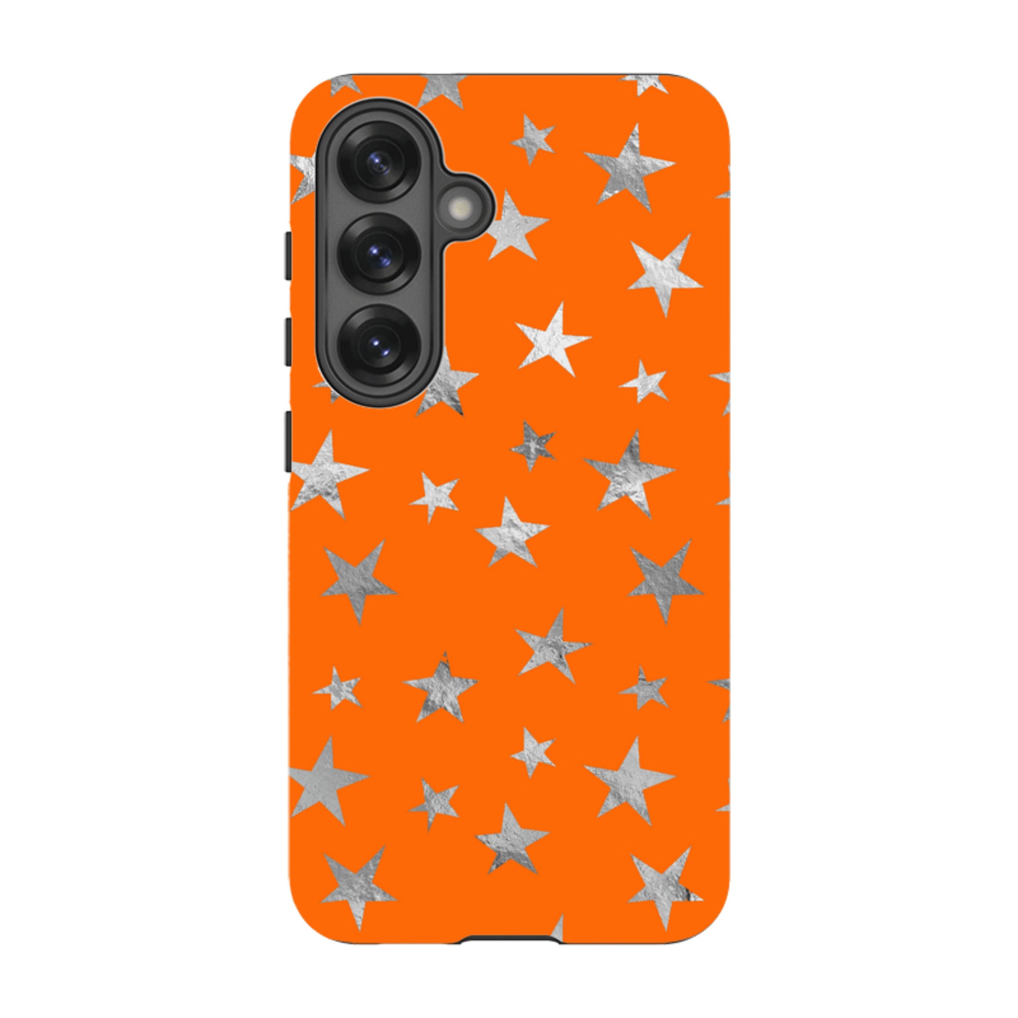 Samsung Tough Case - Orange and Silver Stars