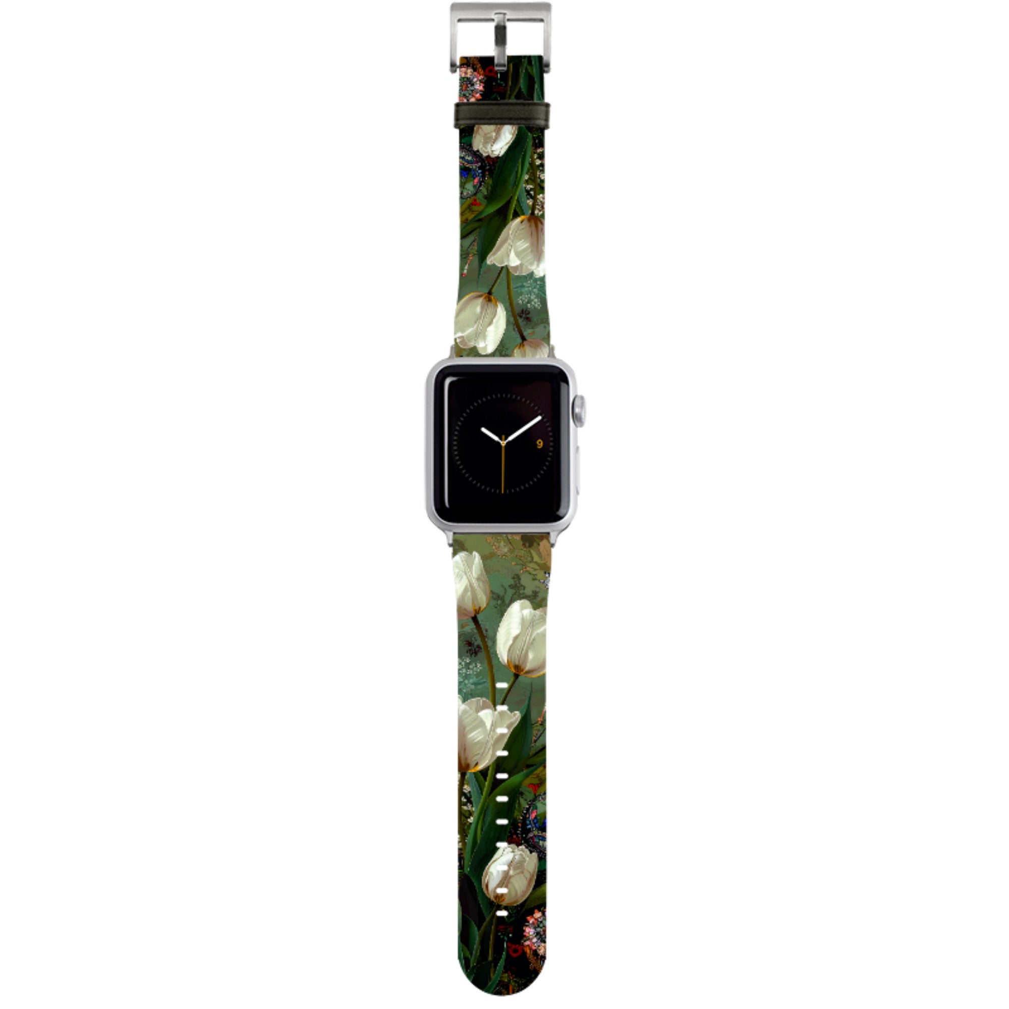Green Vyne White Tulips Apple Watch Strap