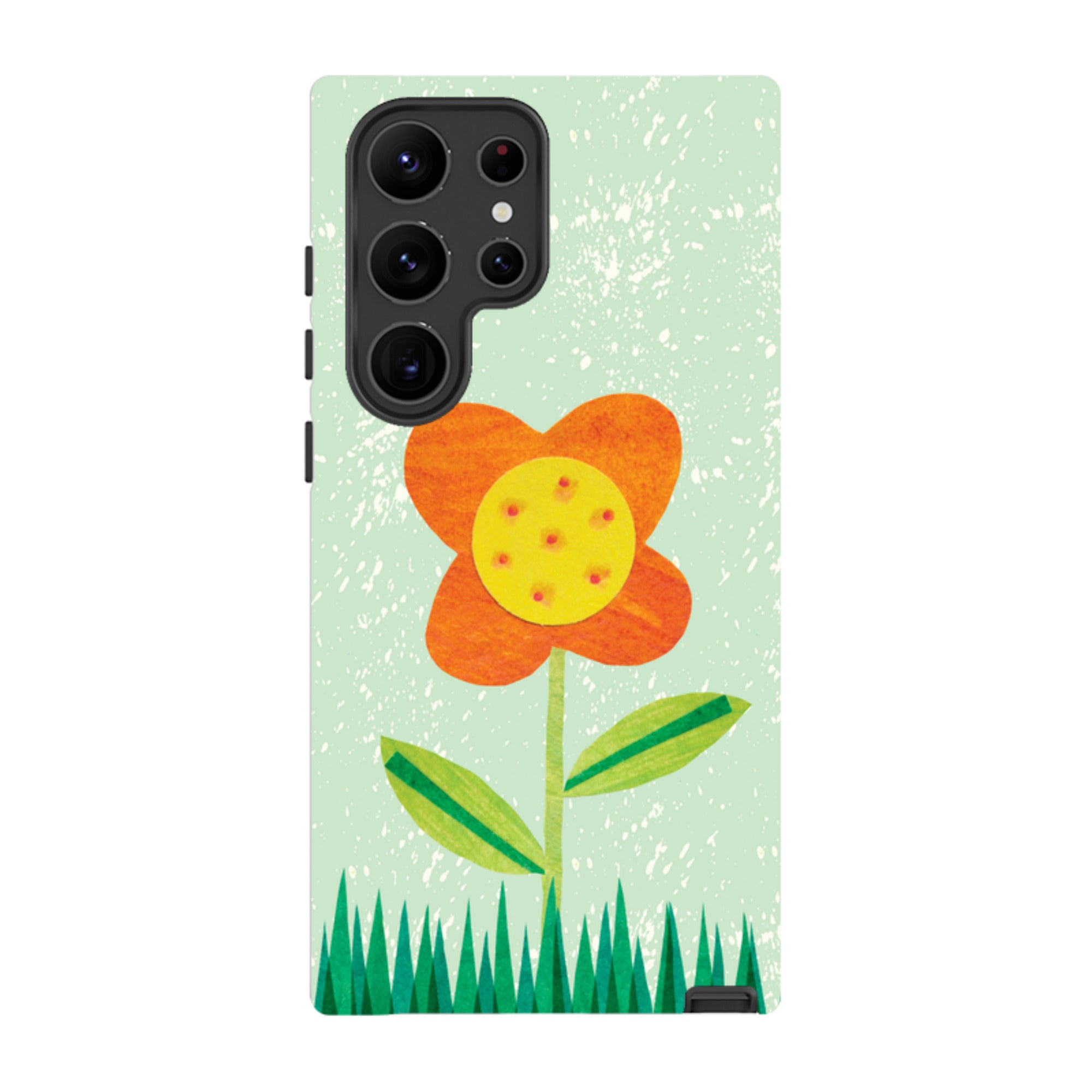 Samsung Tough Case - Orange Flower By Tracey English