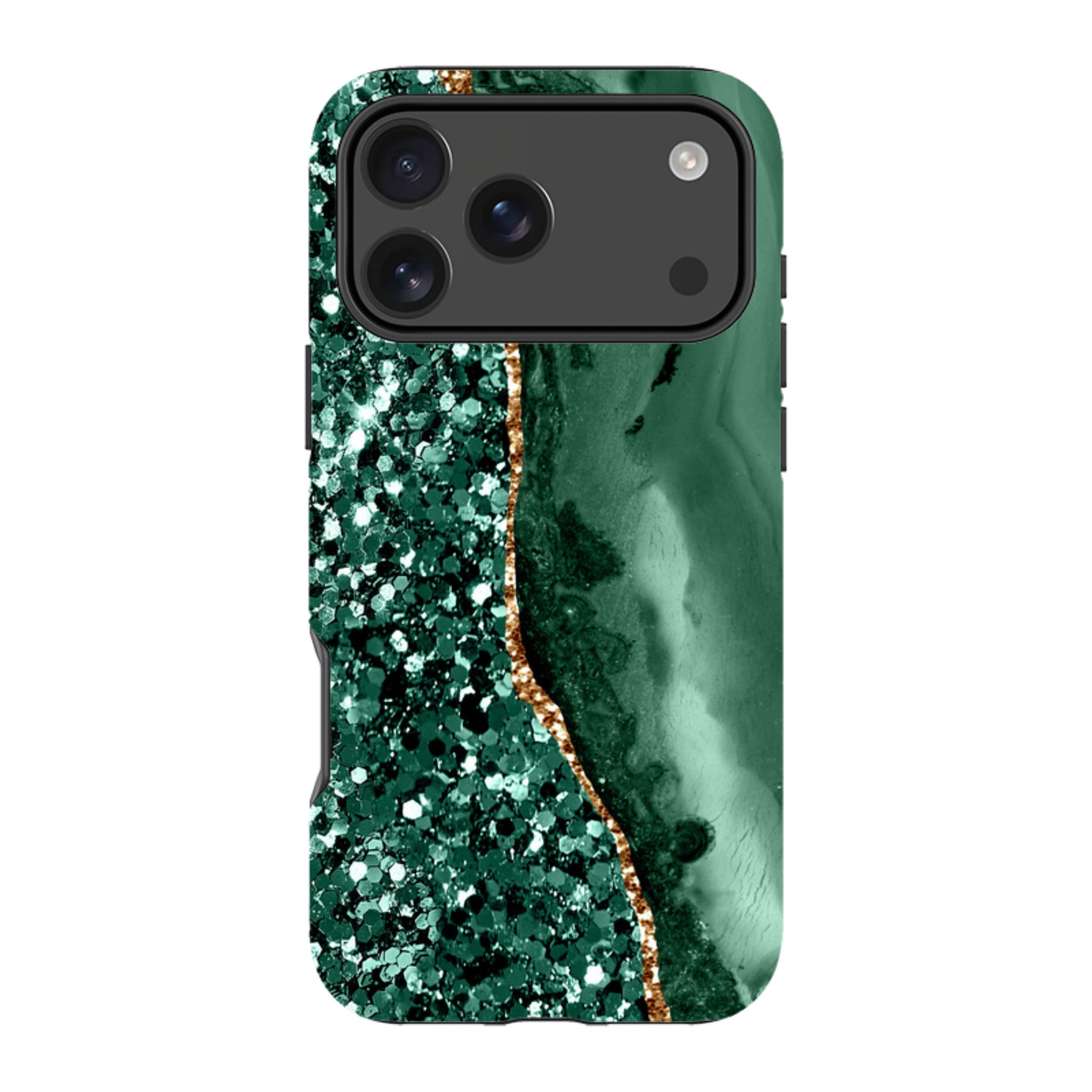 iPhone Tough Case - Green Shade (case does not glitter)