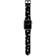 Black and Silver Stars Apple Watch Strap