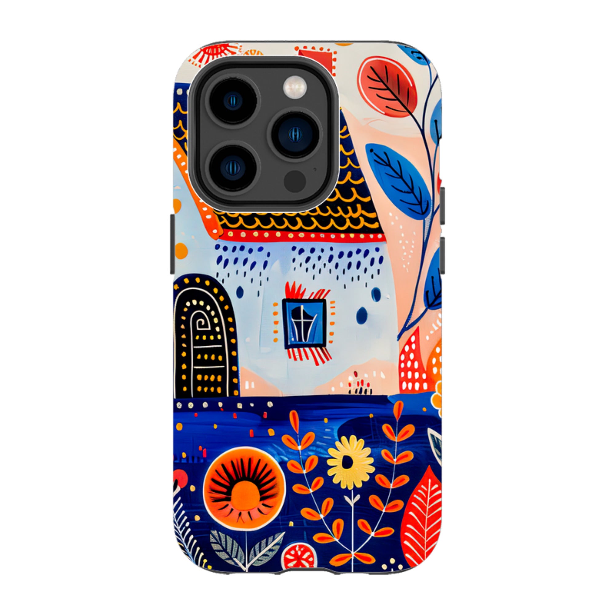 iPhone Case - Folk Art House VIII