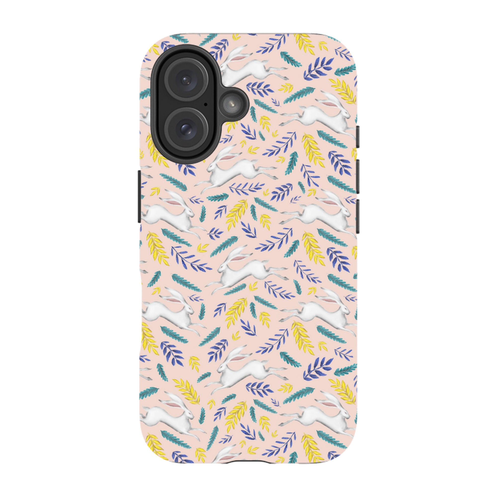 iPhone MagSafe Tough Case -  White Hare Pattern By Catherine Rowe