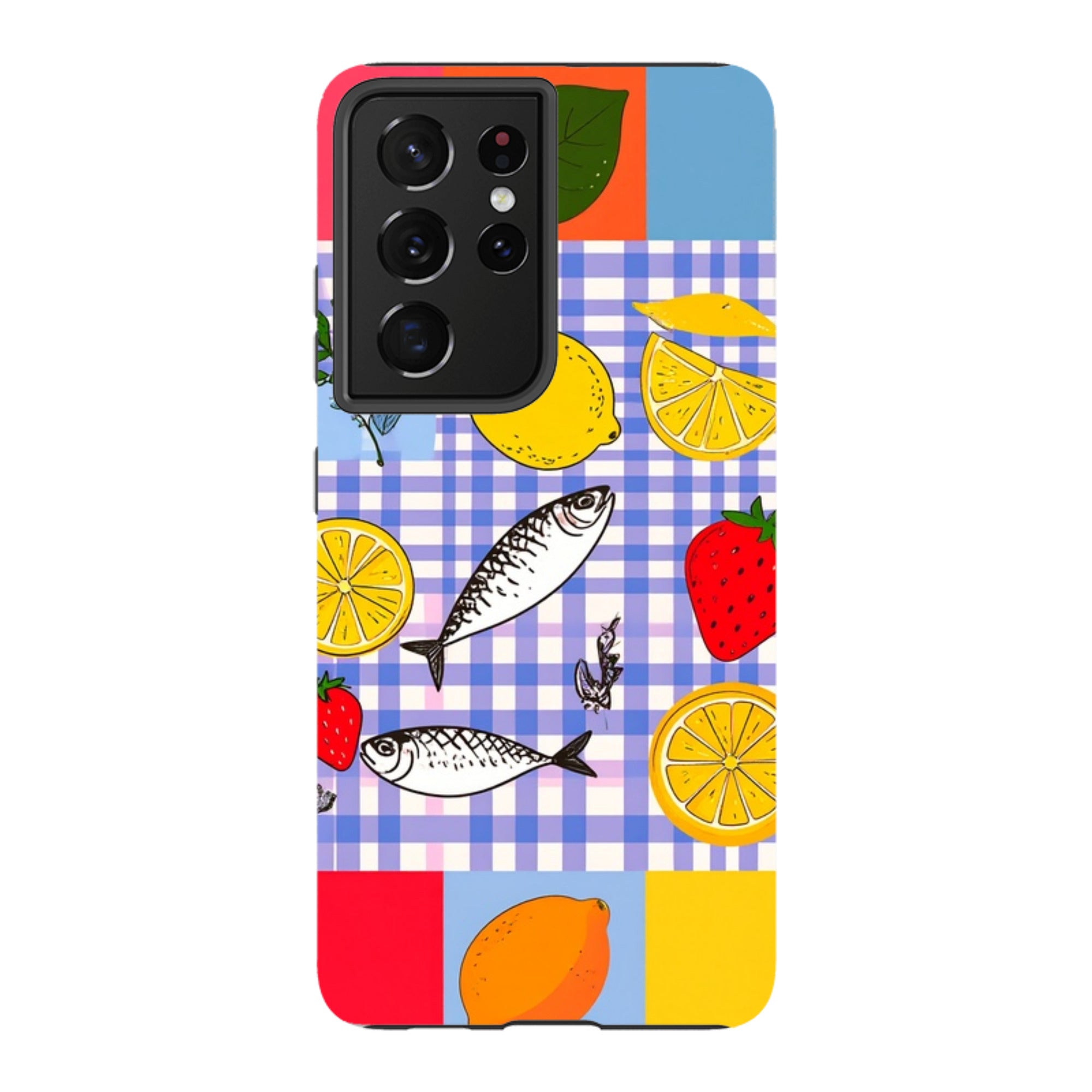 Samsung Tough Case - Sardines and Checks