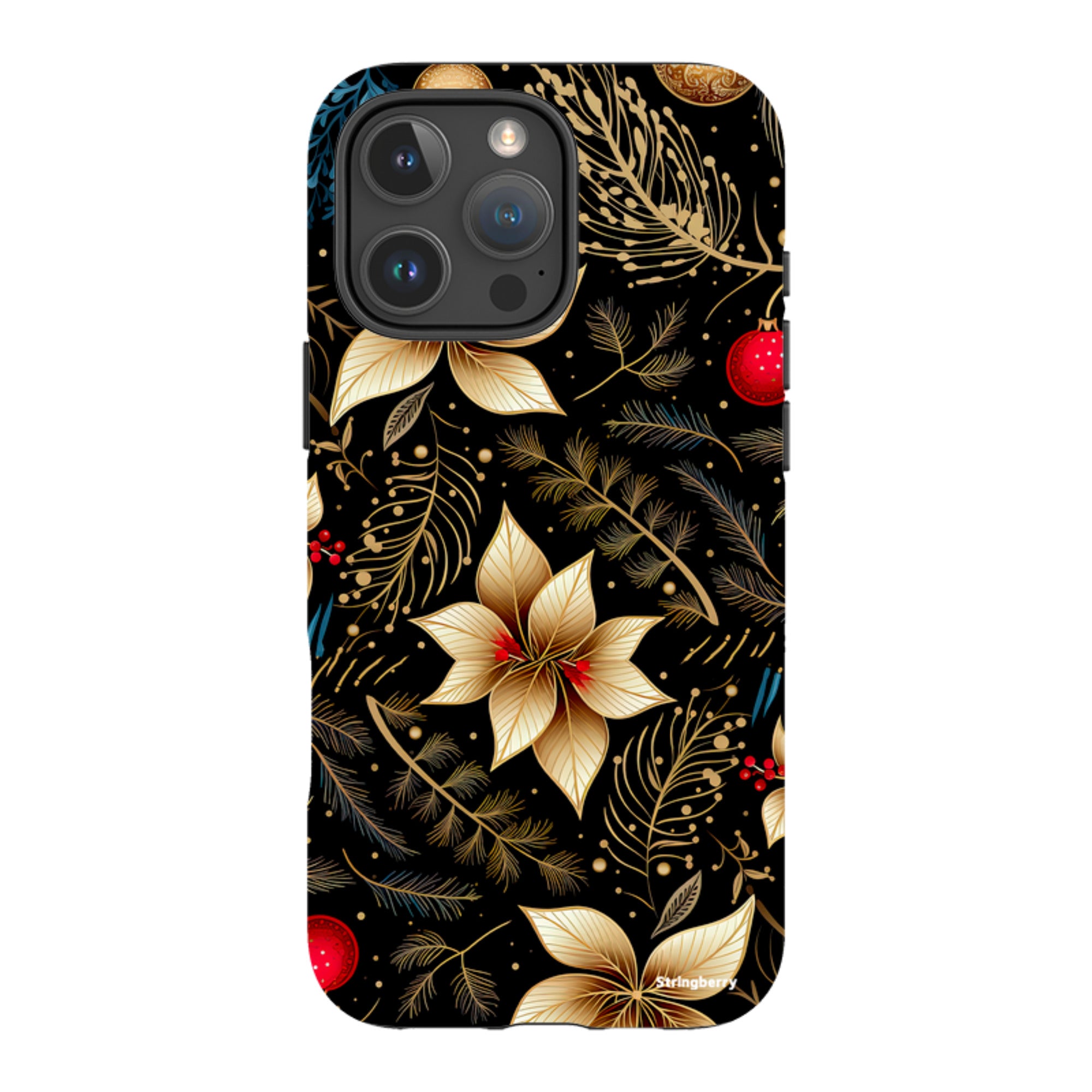 iPhone Tough Case - Golden Winter Floral