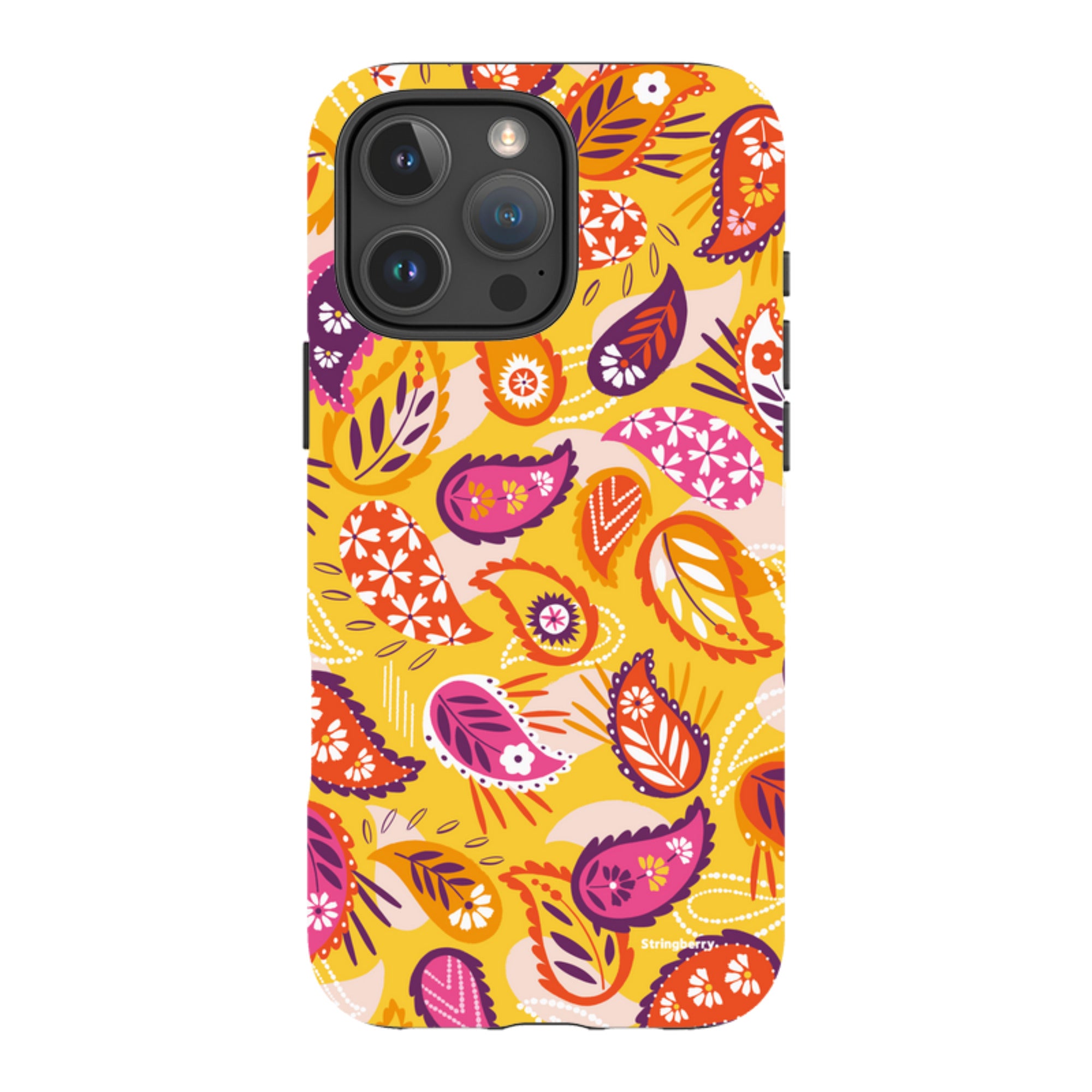 iPhone MagSafe Tough Case -  Paisley Yellow By Ali Brookes