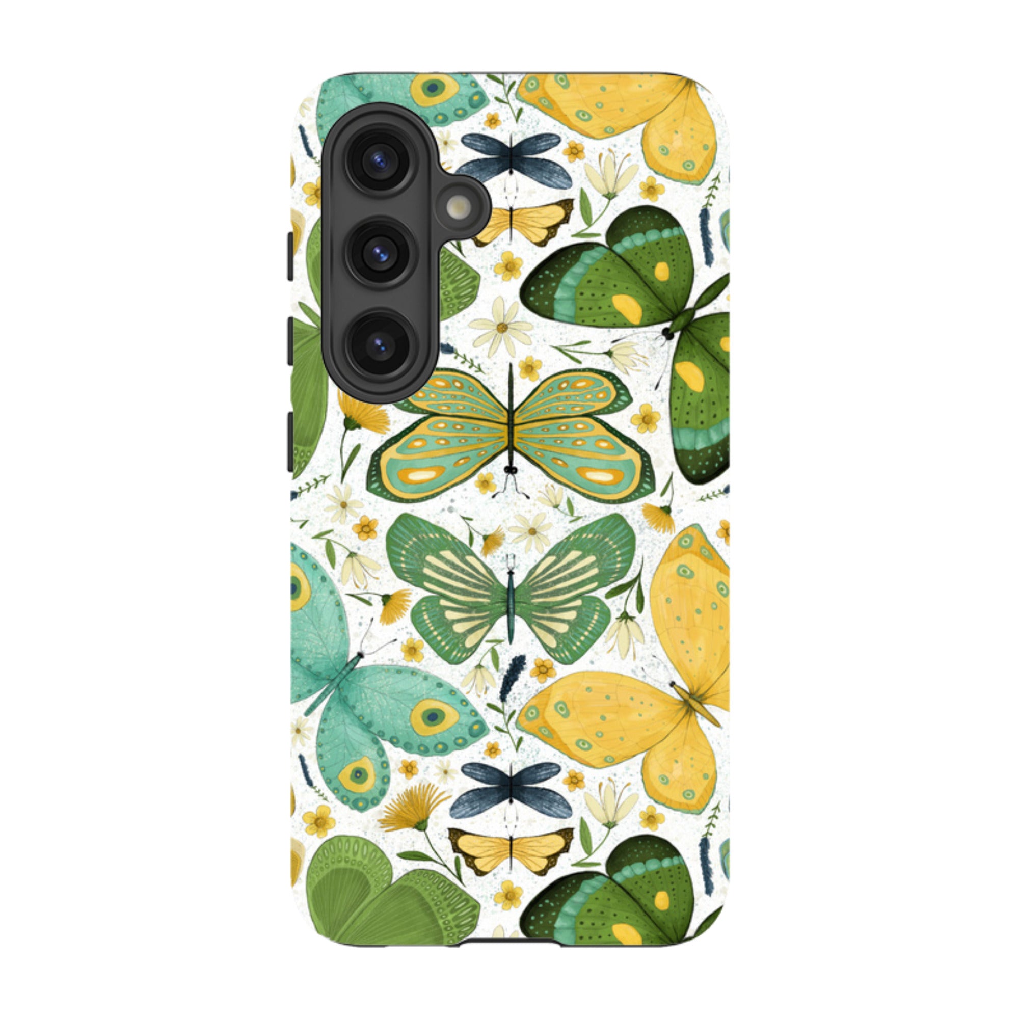 Samsung Tough Case - Green Butterflies By Maja Lindberg