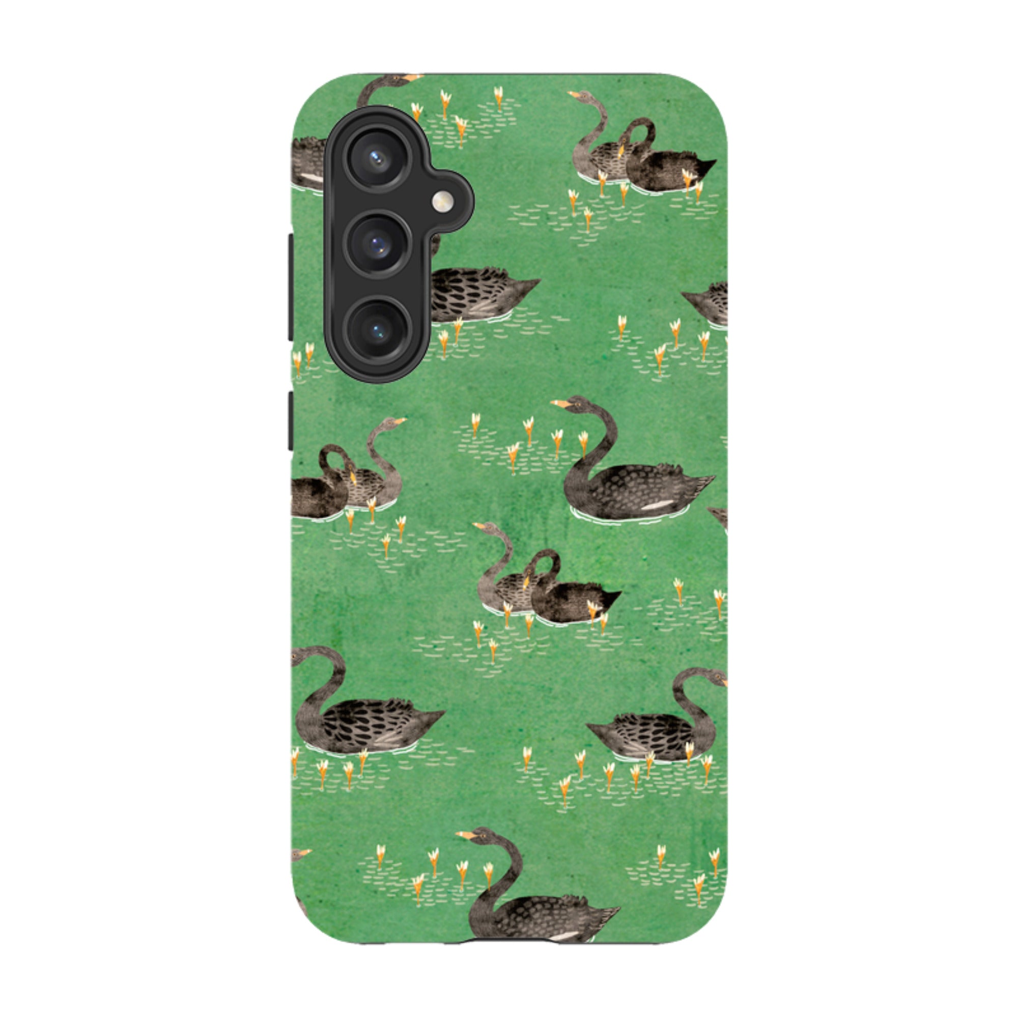 Samsung Tough Case - Swans Green By Katherine Quinn