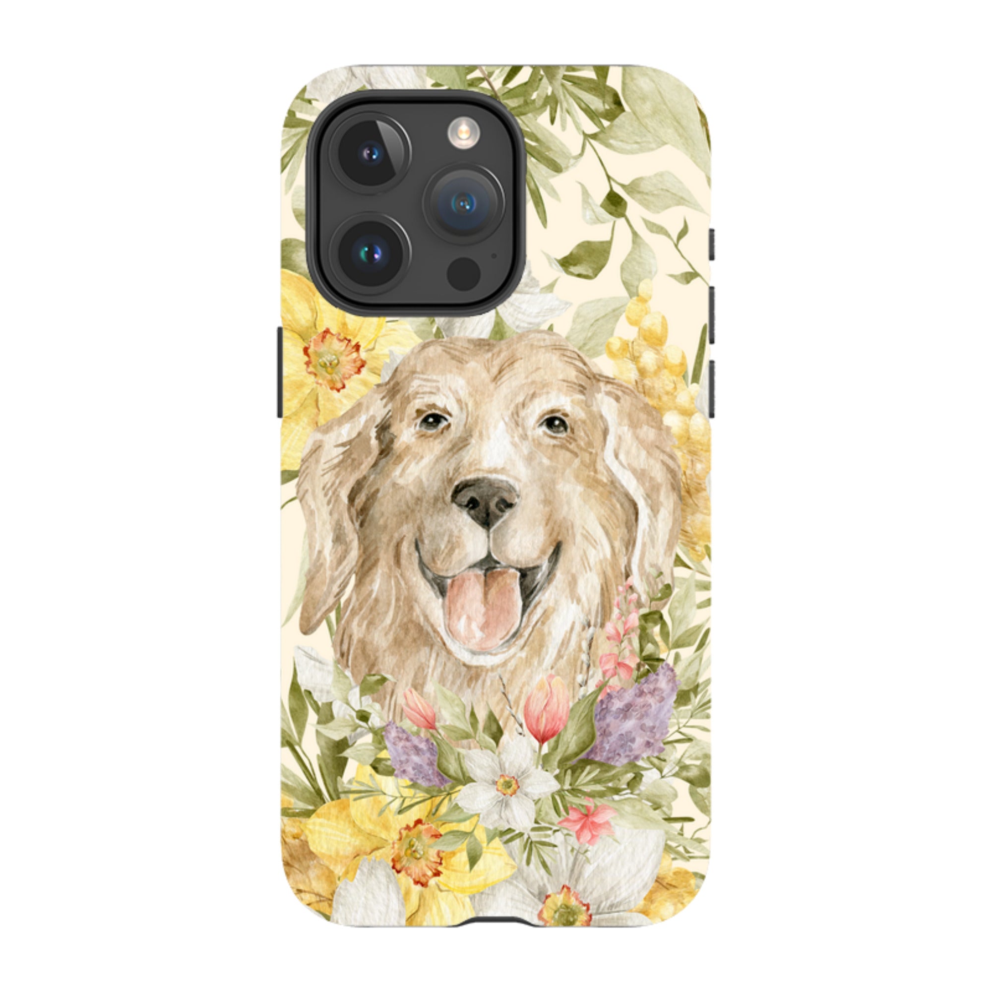 iPhone Tough Case - Floral Dog