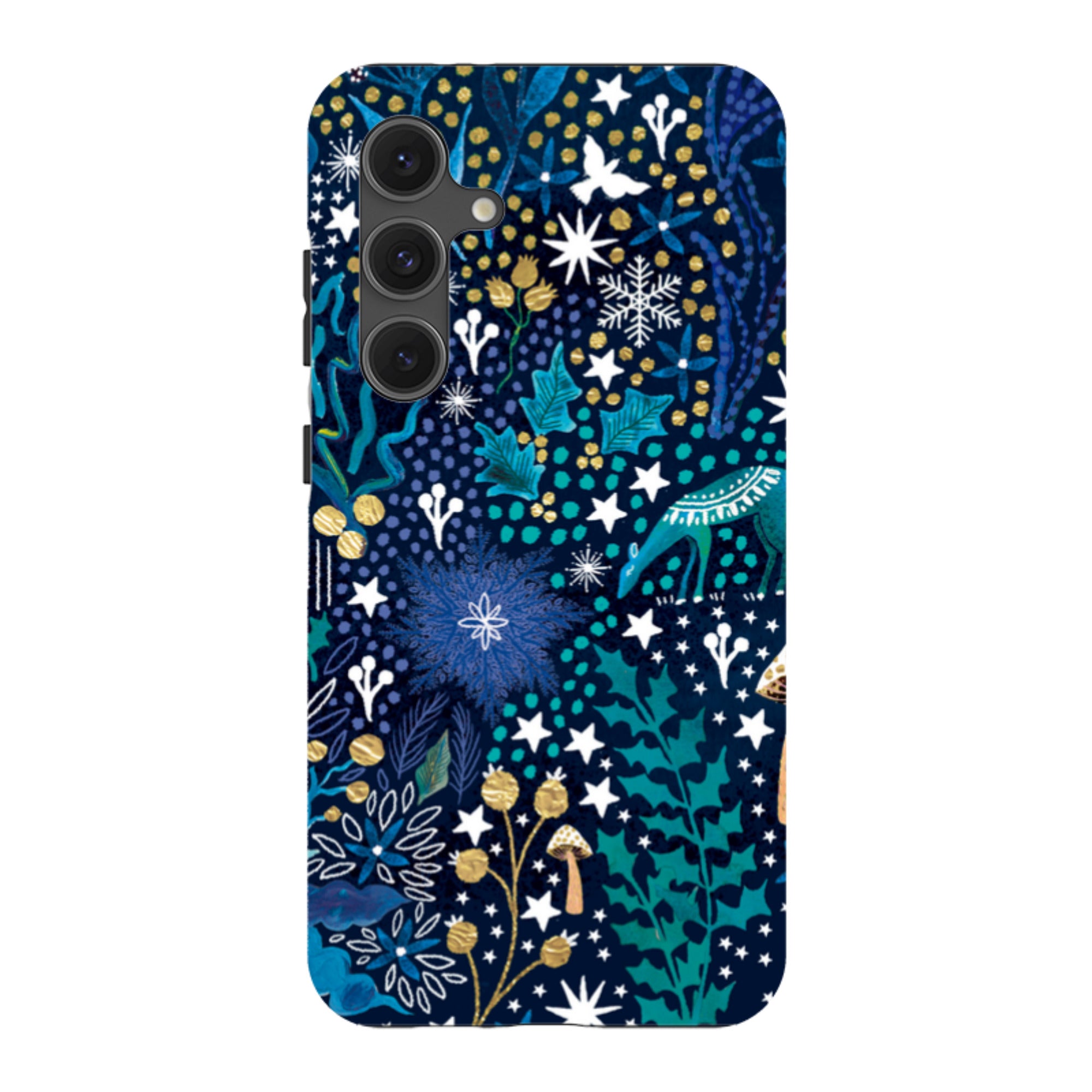 Samsung Tough Case - Winter Flowers Teal By Emma Frances Grant