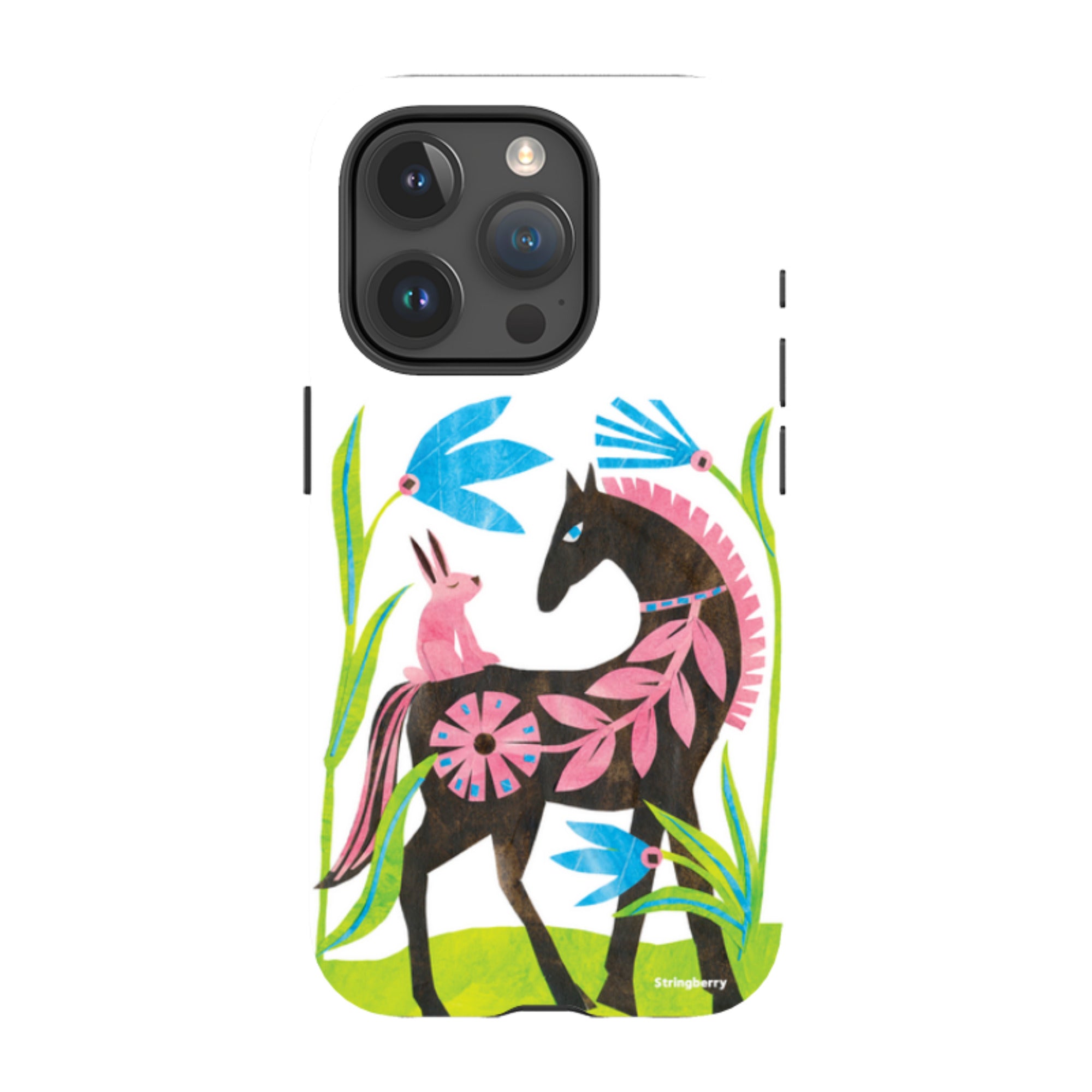 iPhone MagSafe Tough Case - Folk Horse And Bunny By Tracey English