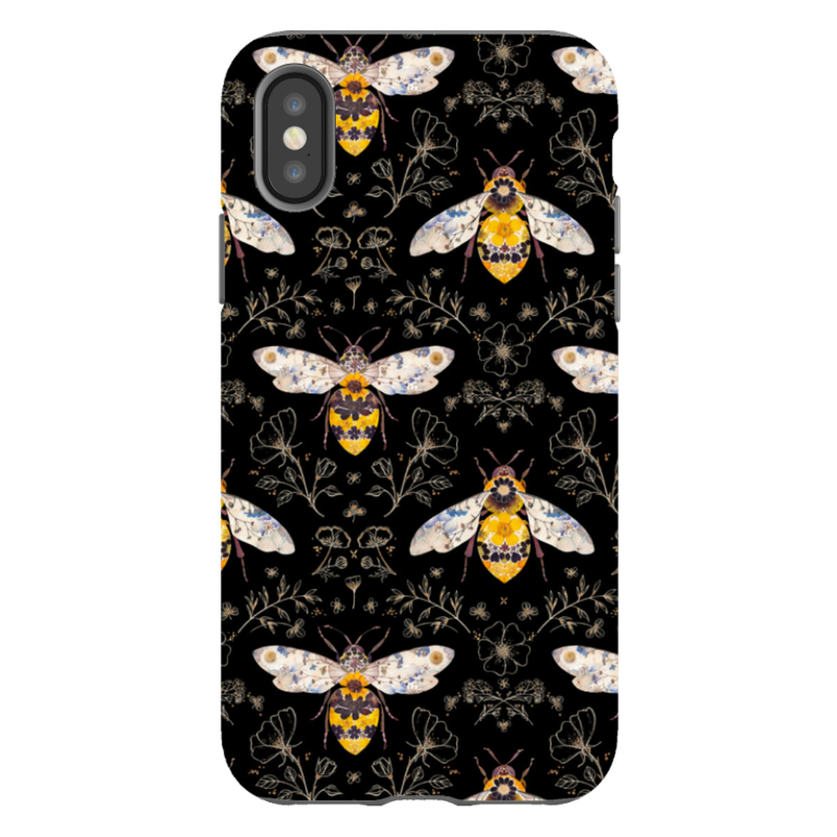 iPhone Tough Case - Midnight Bumble Bee Multi By Helen Ahpornsiri