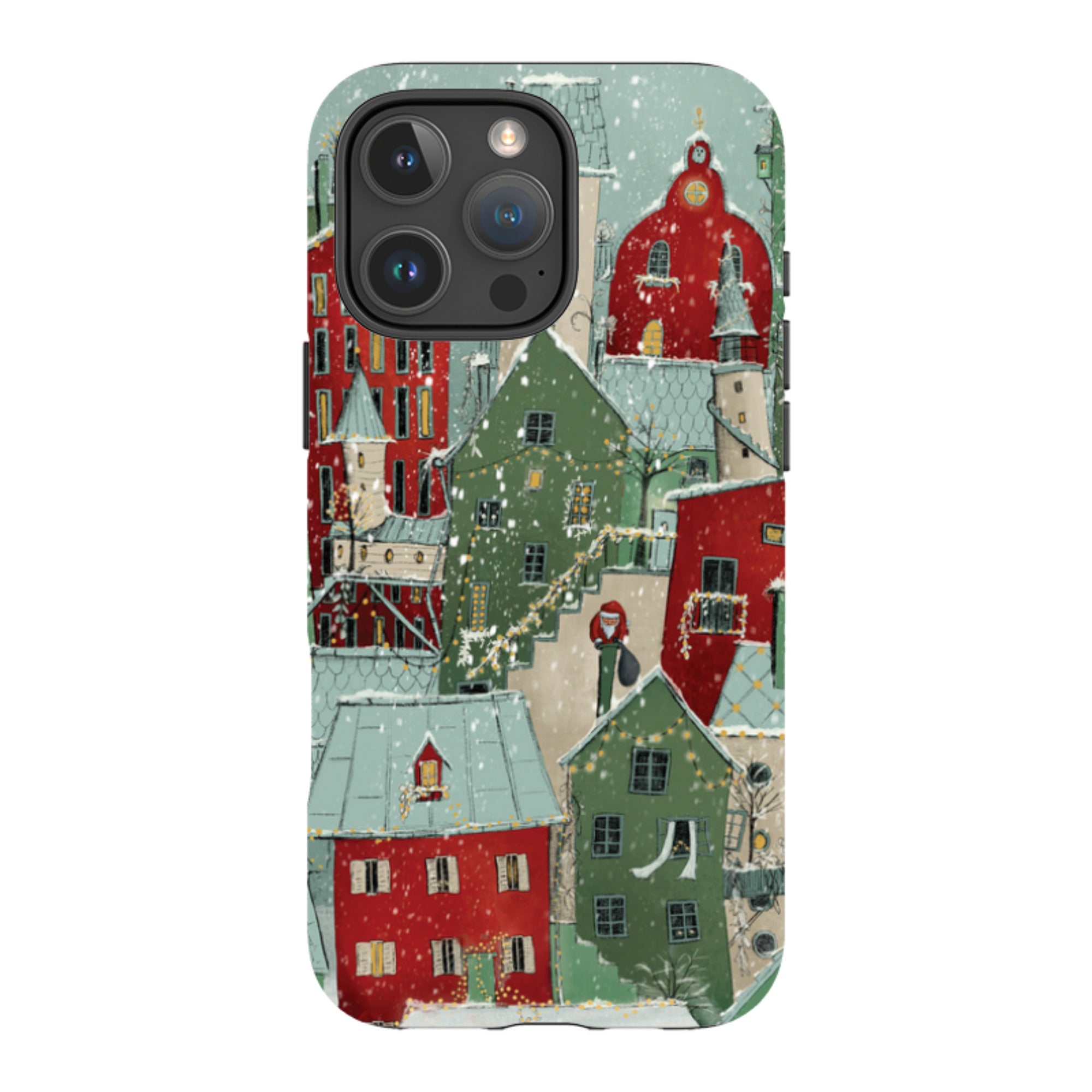 iPhone MagSafe Tough Case - City Winkles Red By Maja Lindberg