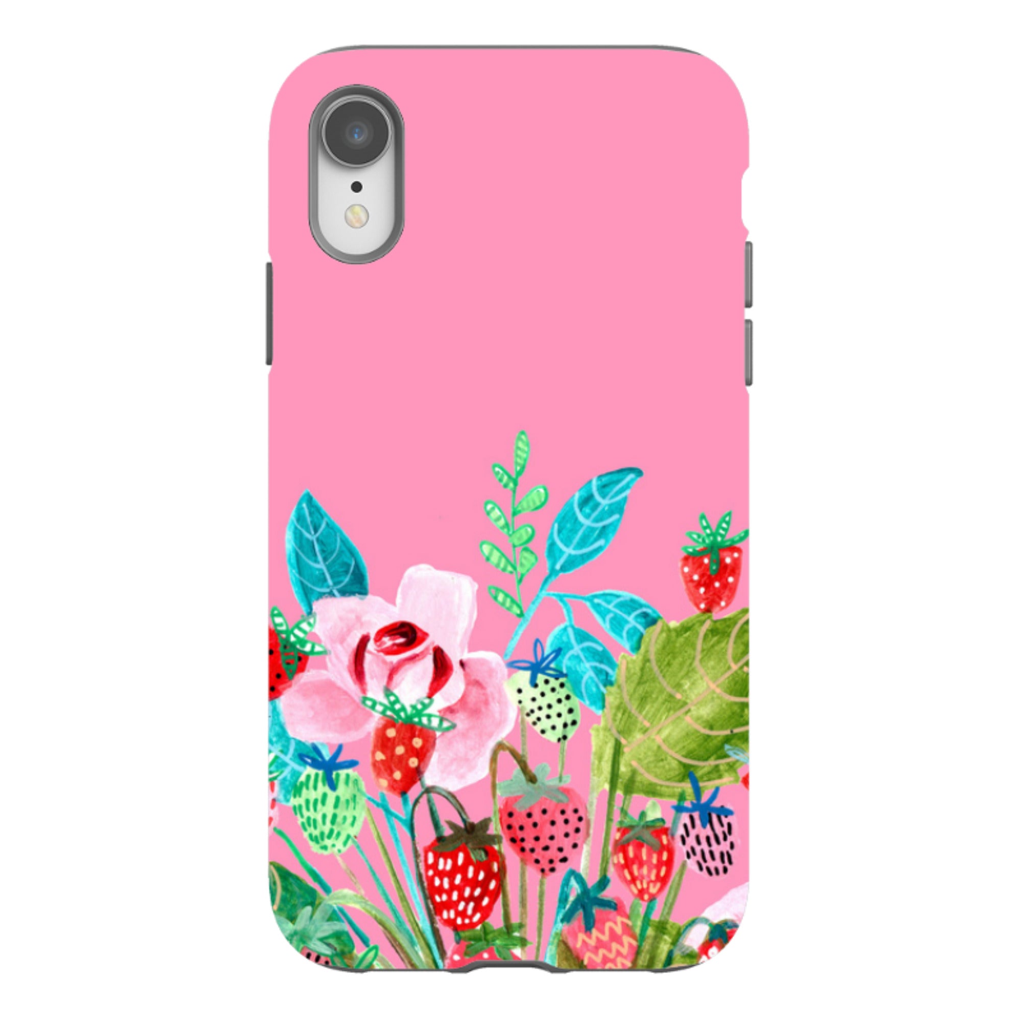iPhone Tough Case - Pink Colour Floral By Caroline Bonne Muller