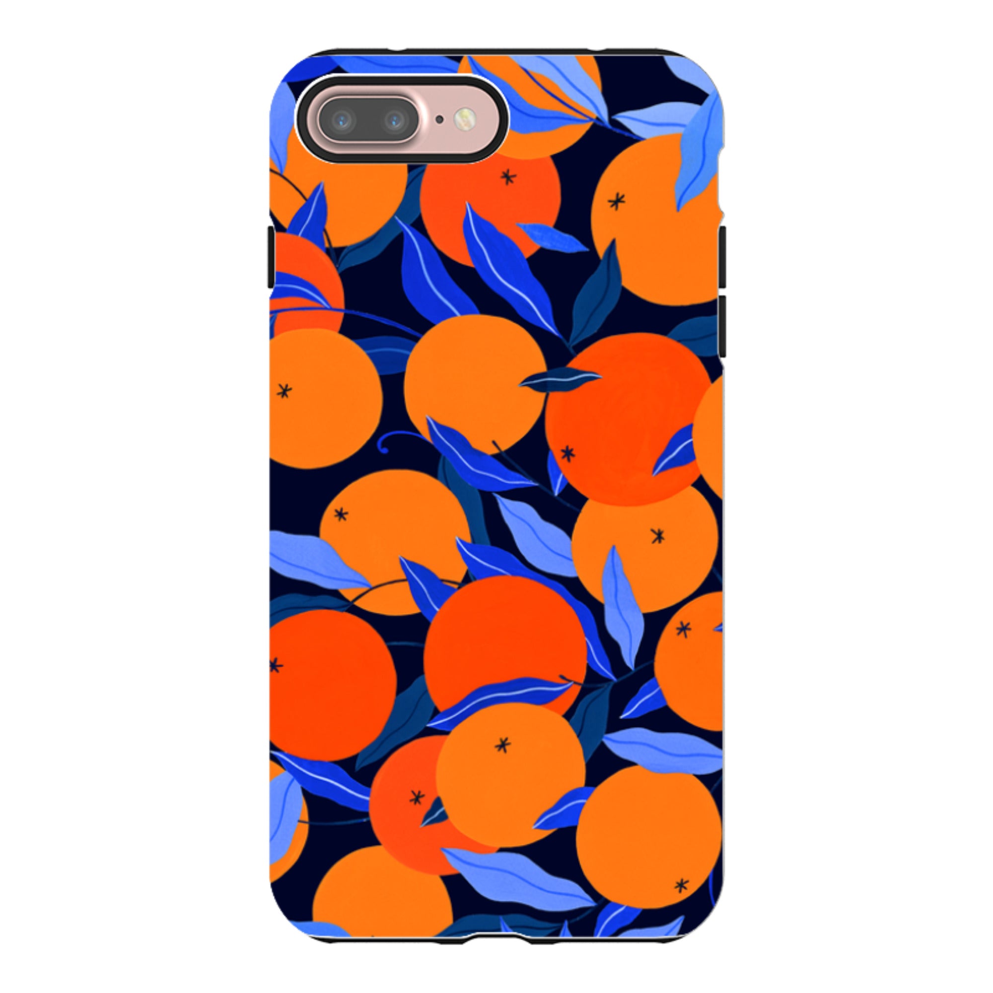 iPhone Tough Case - Arancello Navy Pattern By Madalina Andronic