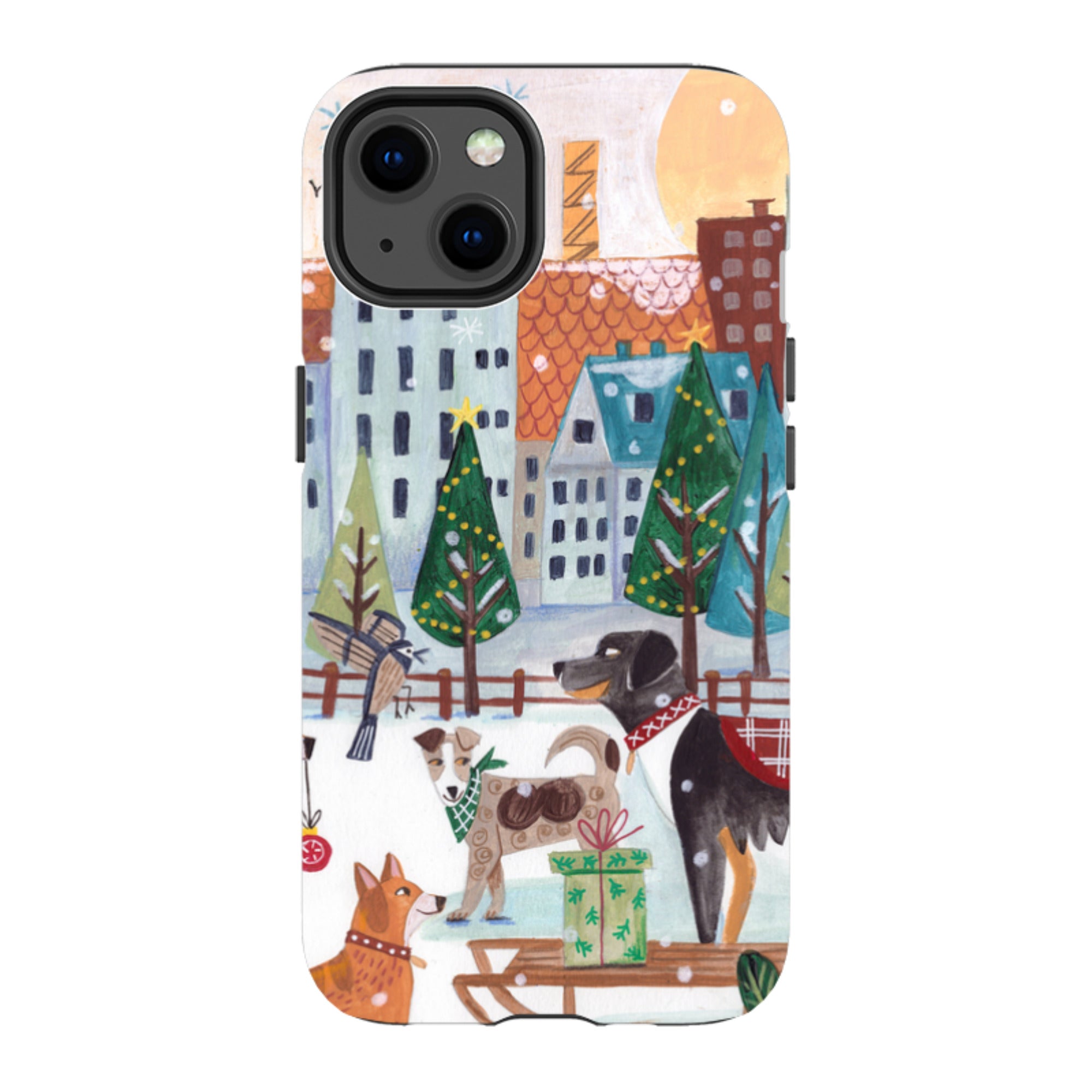 iPhone Tough Case - Christmas Dogs By Caroline Bonne Muller