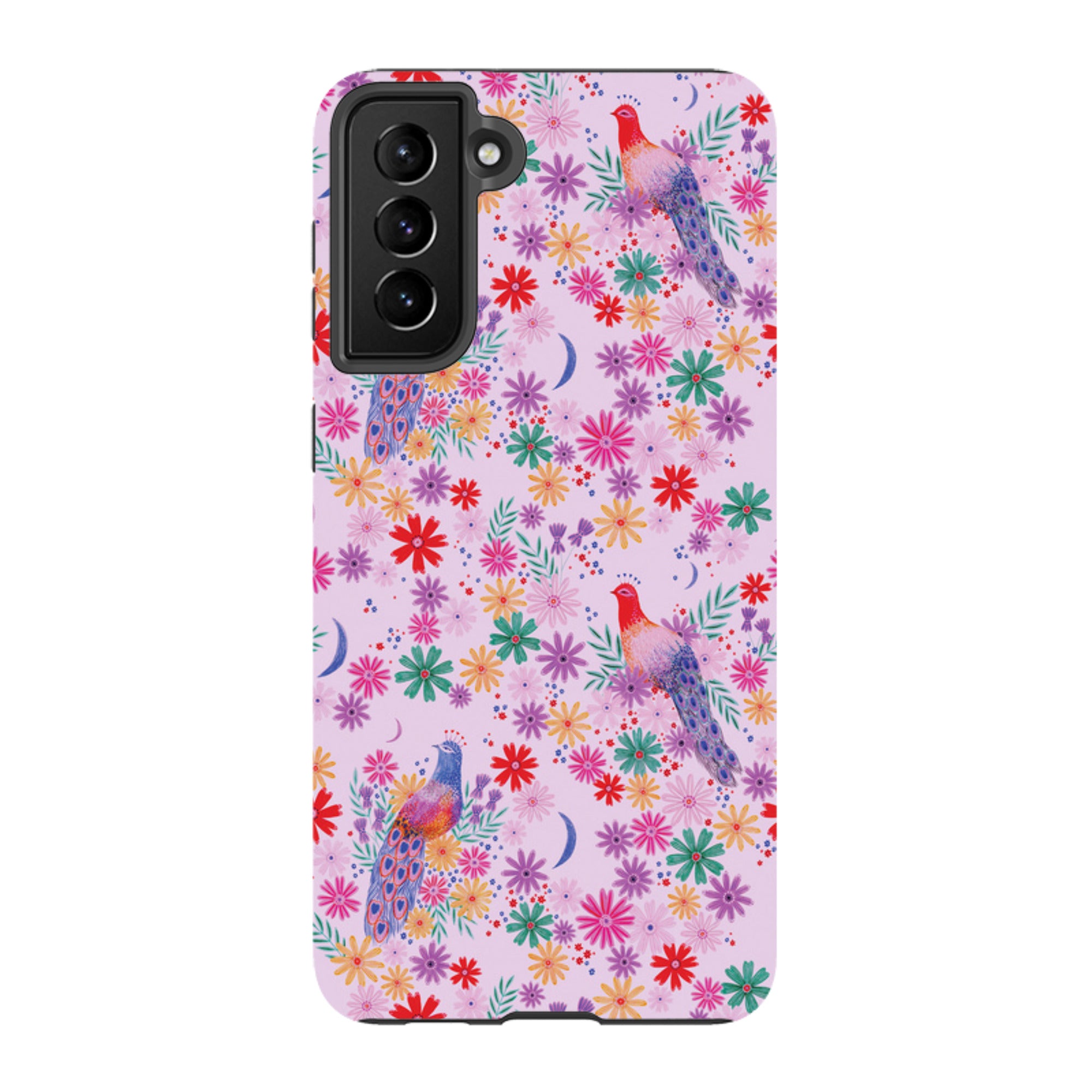 Samsung Tough Case - Peacock Pattern Lilac By Lee Foster Wilson