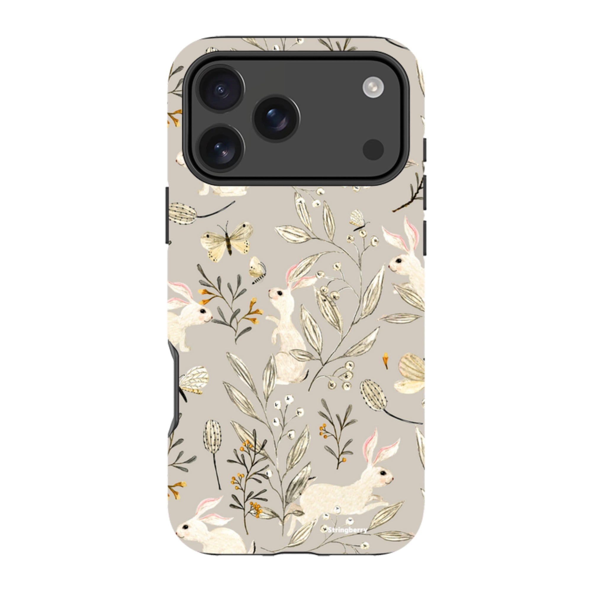 iPhone MagSafe Tough Case - Bunnies Grey By Katherine Quinn