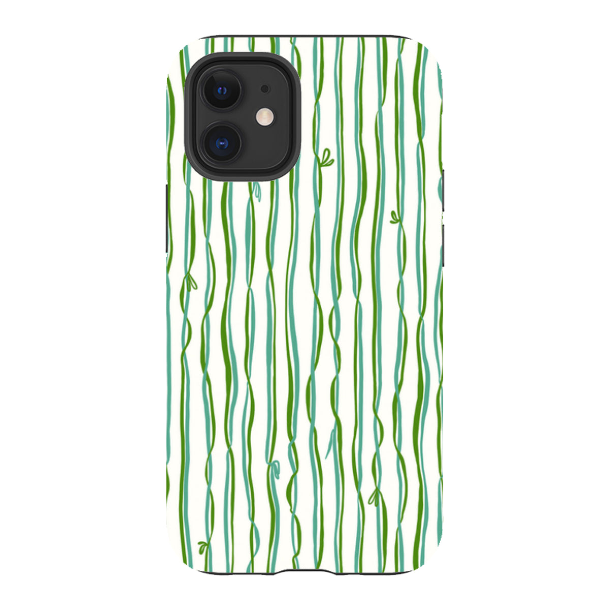 iPhone Tough Case - Ribbons blue and green By Katherine Quinn