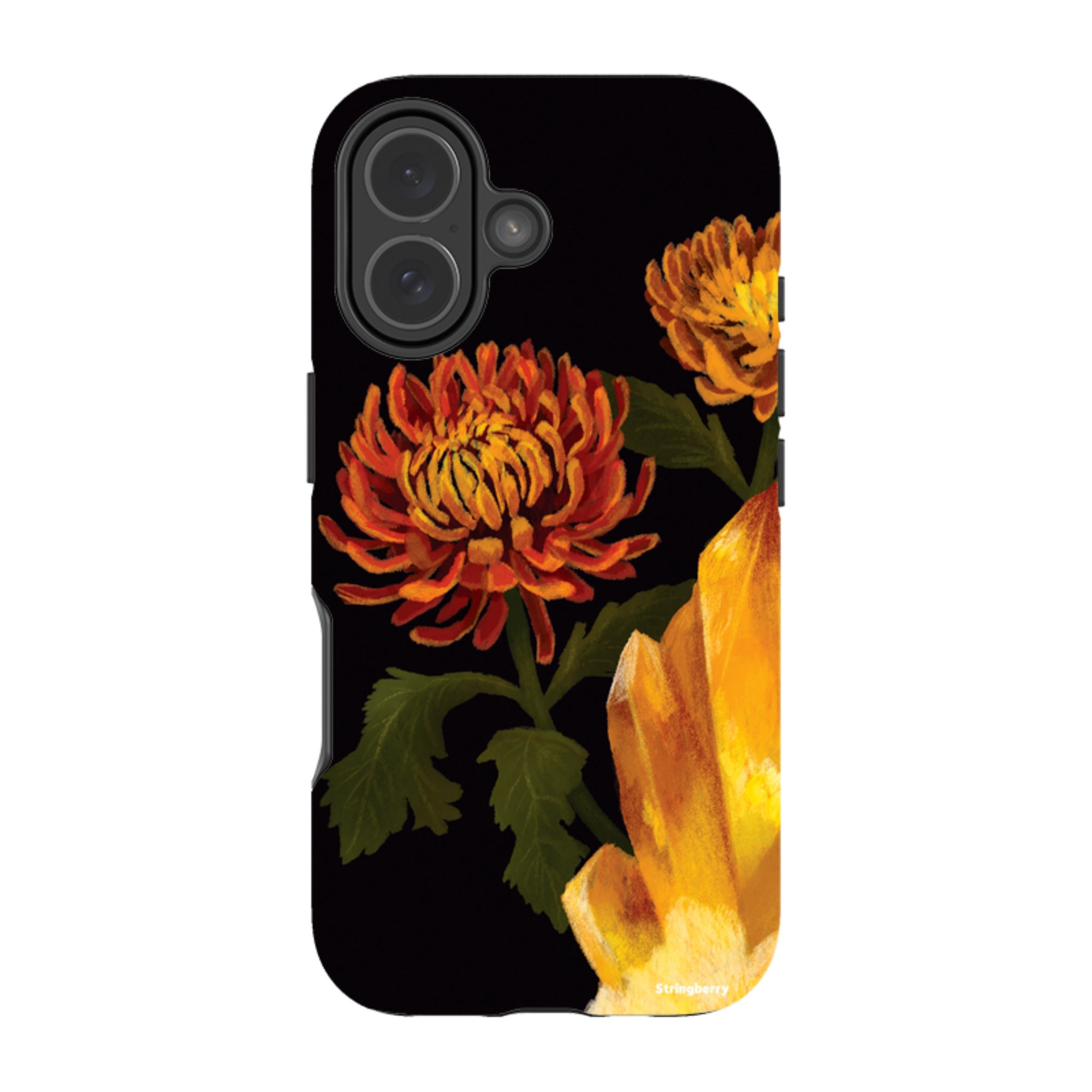 iPhone MagSafe Tough Case - Chrysanthemum citrine By Anna Stead