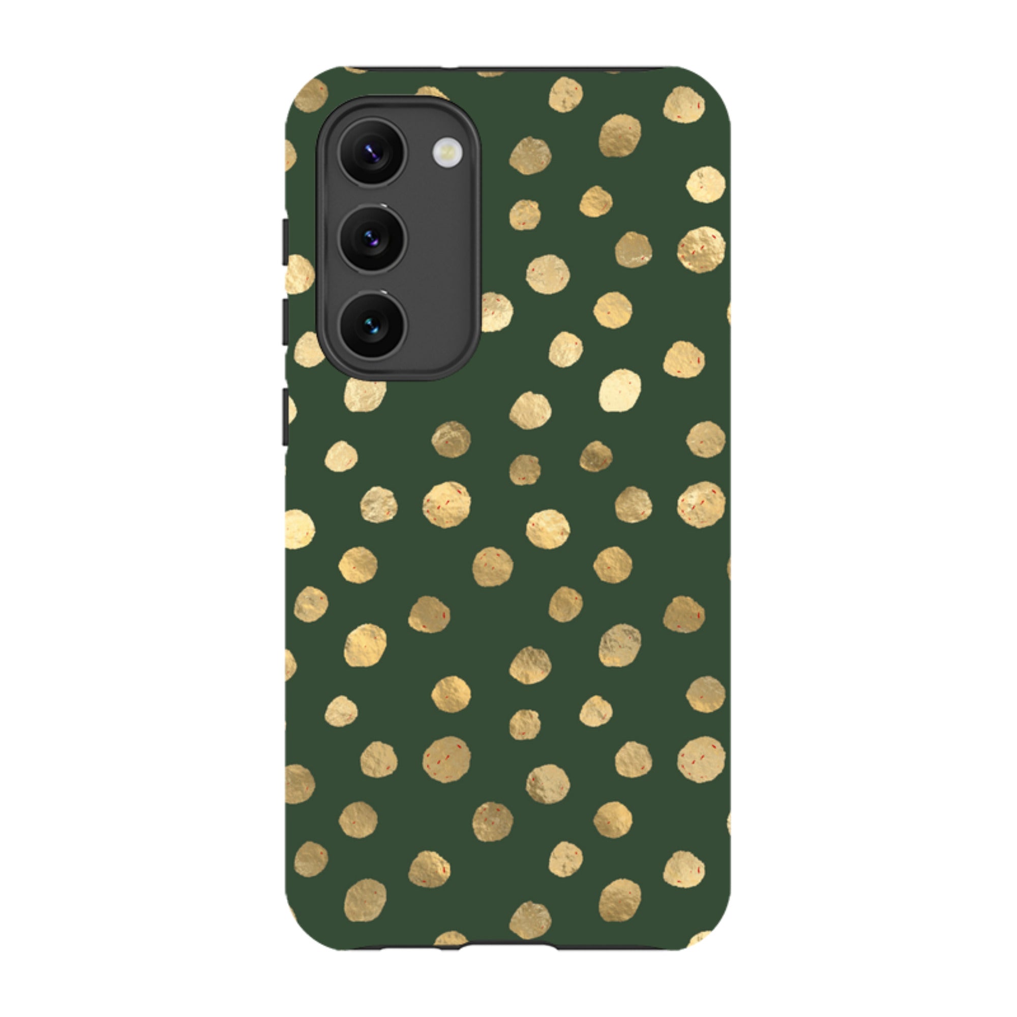 Samsung Tough Case - Green and Gold Dots