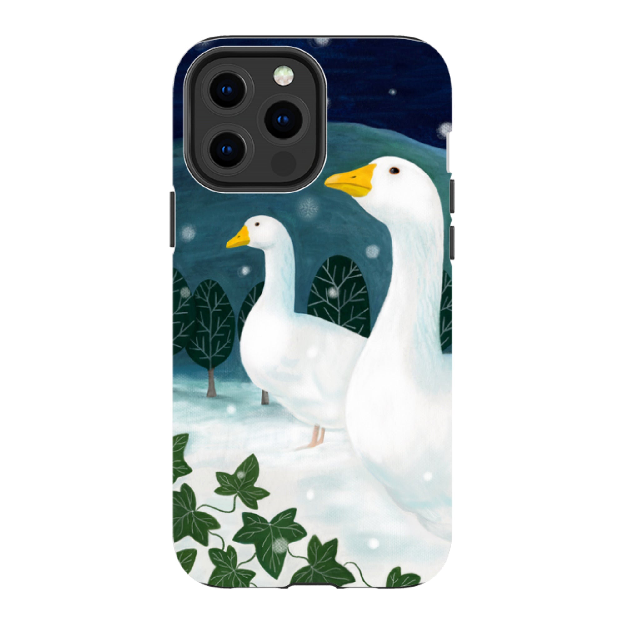 iPhone Tough Case - Winter Geese By Bex Parkin