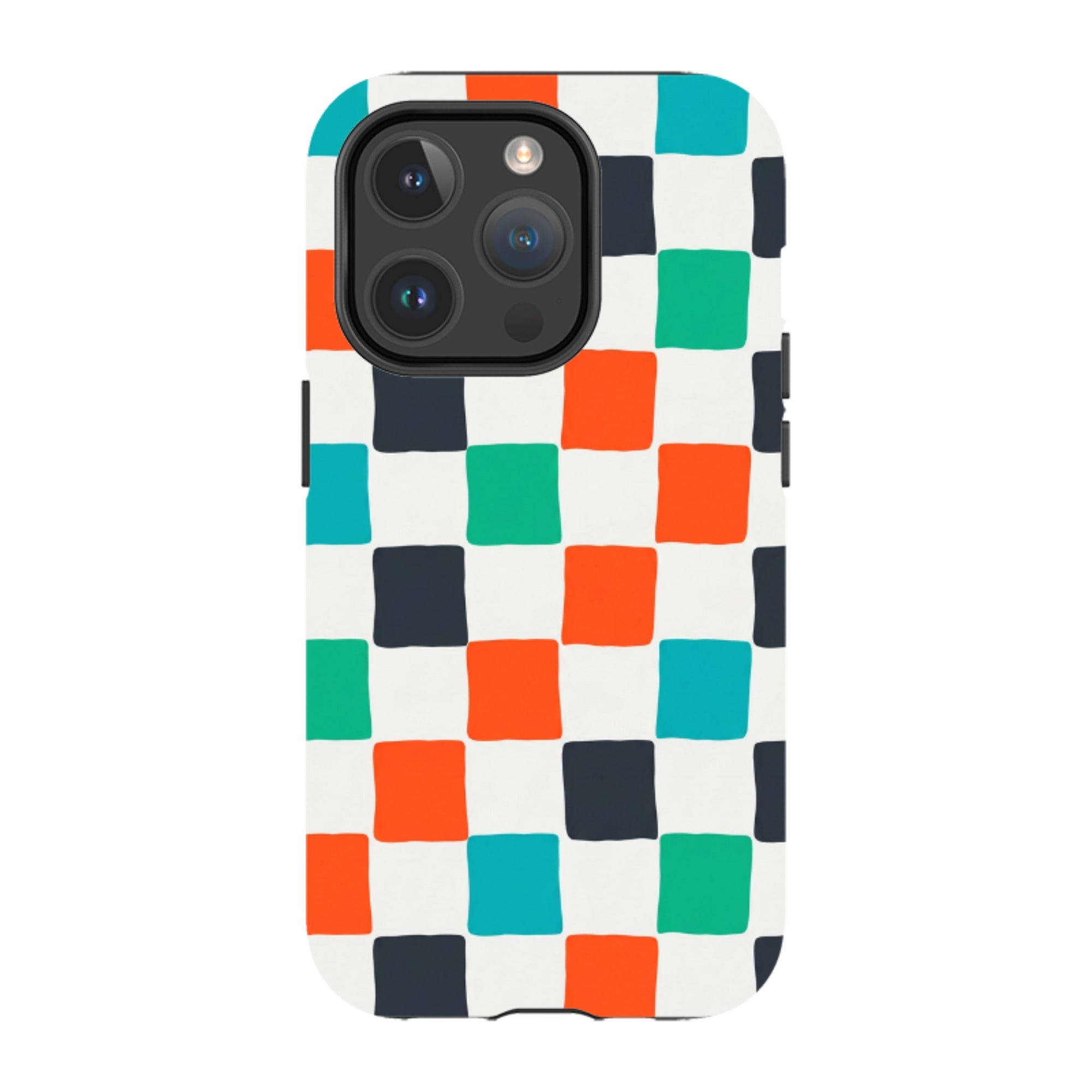 iPhone MagSafe Tough Case - Multi-Color Checkerboard