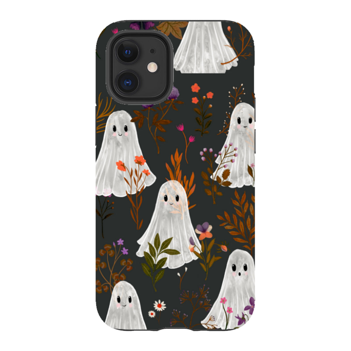 iPhone Tough Case - Ghost in the Garden - Charcoal By Katherine Quinn