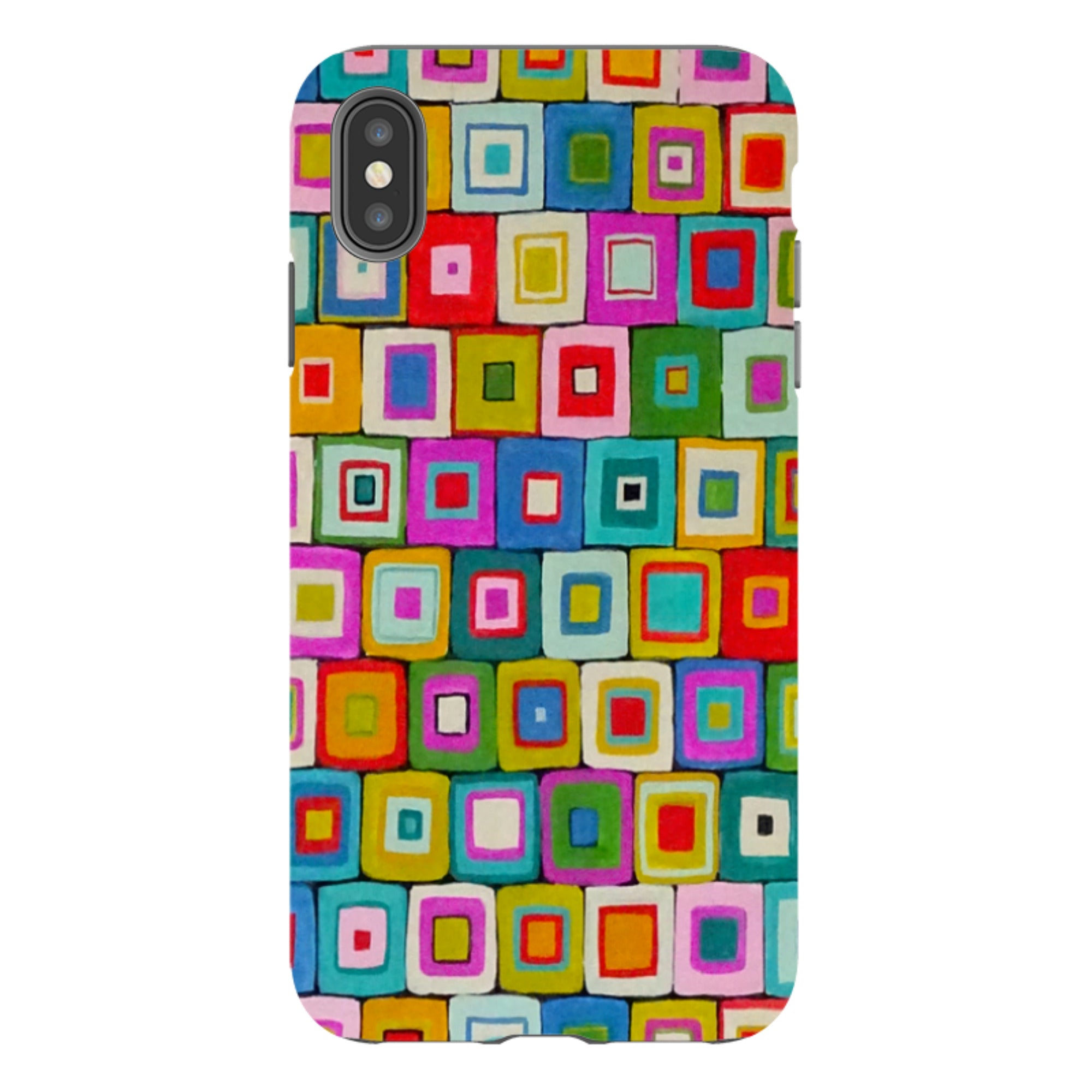 iPhone Tough Case - Atelier Blanket Squares Bright By Sarah Campbell