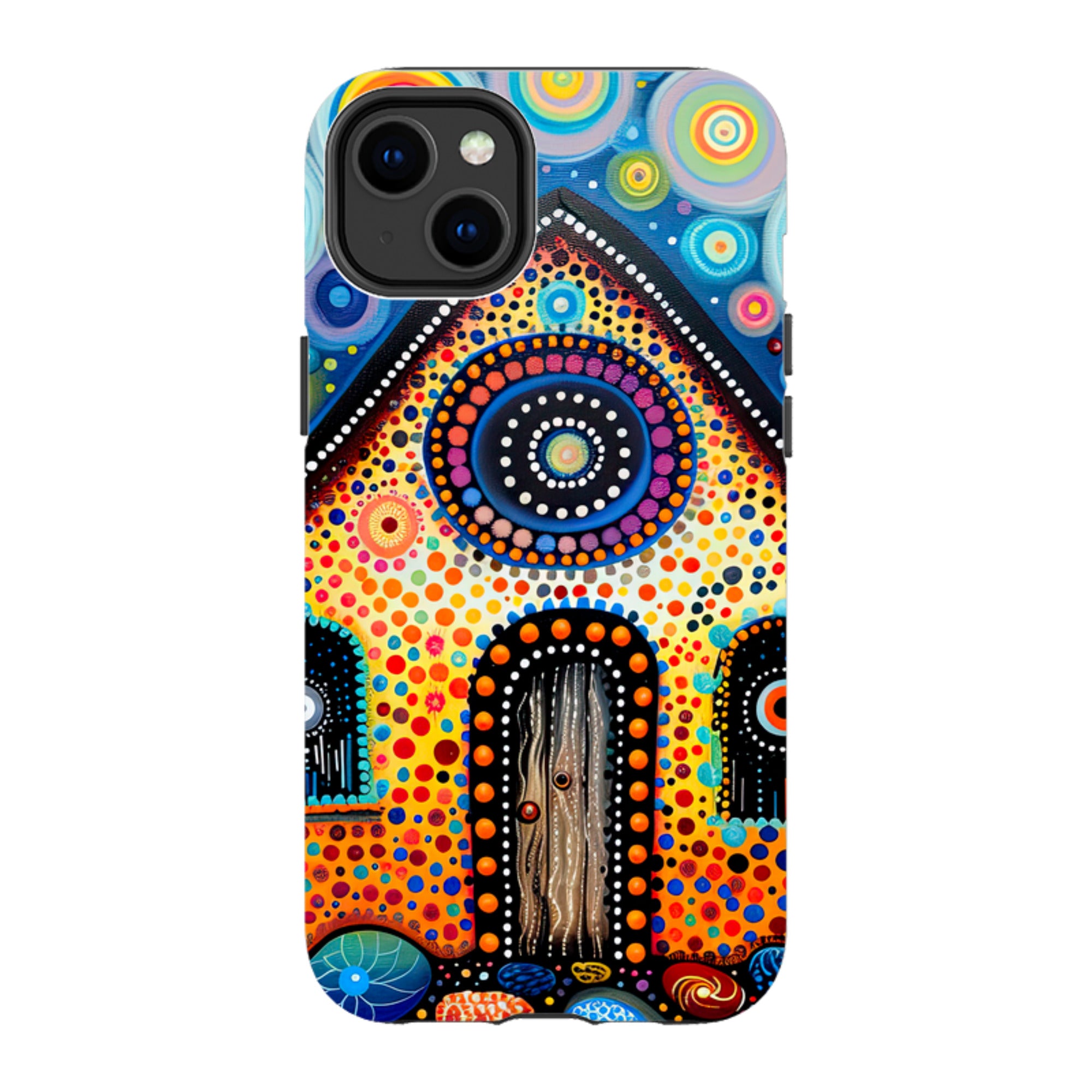 iPhone MagSafe Tough Case - Folk Art House III