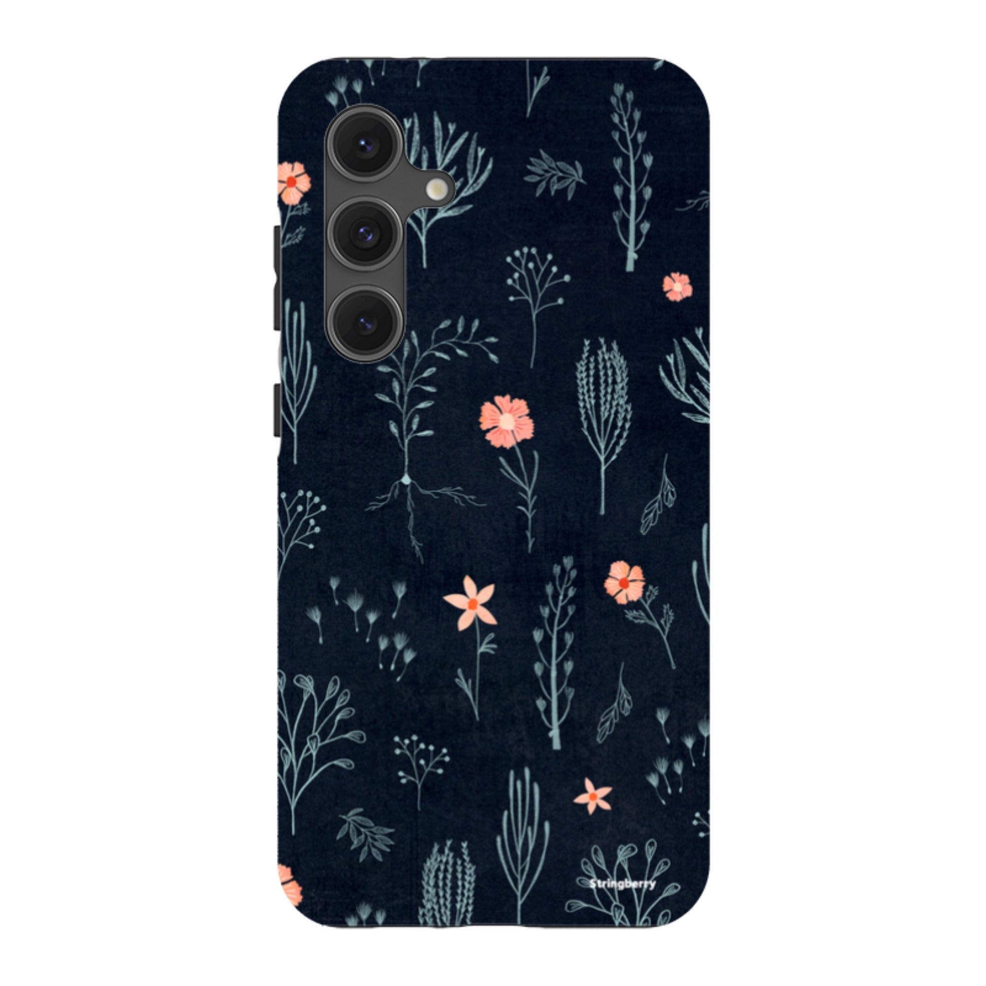 Samsung Tough Case - Floral Light Blue And Pink By Katherine Quinn