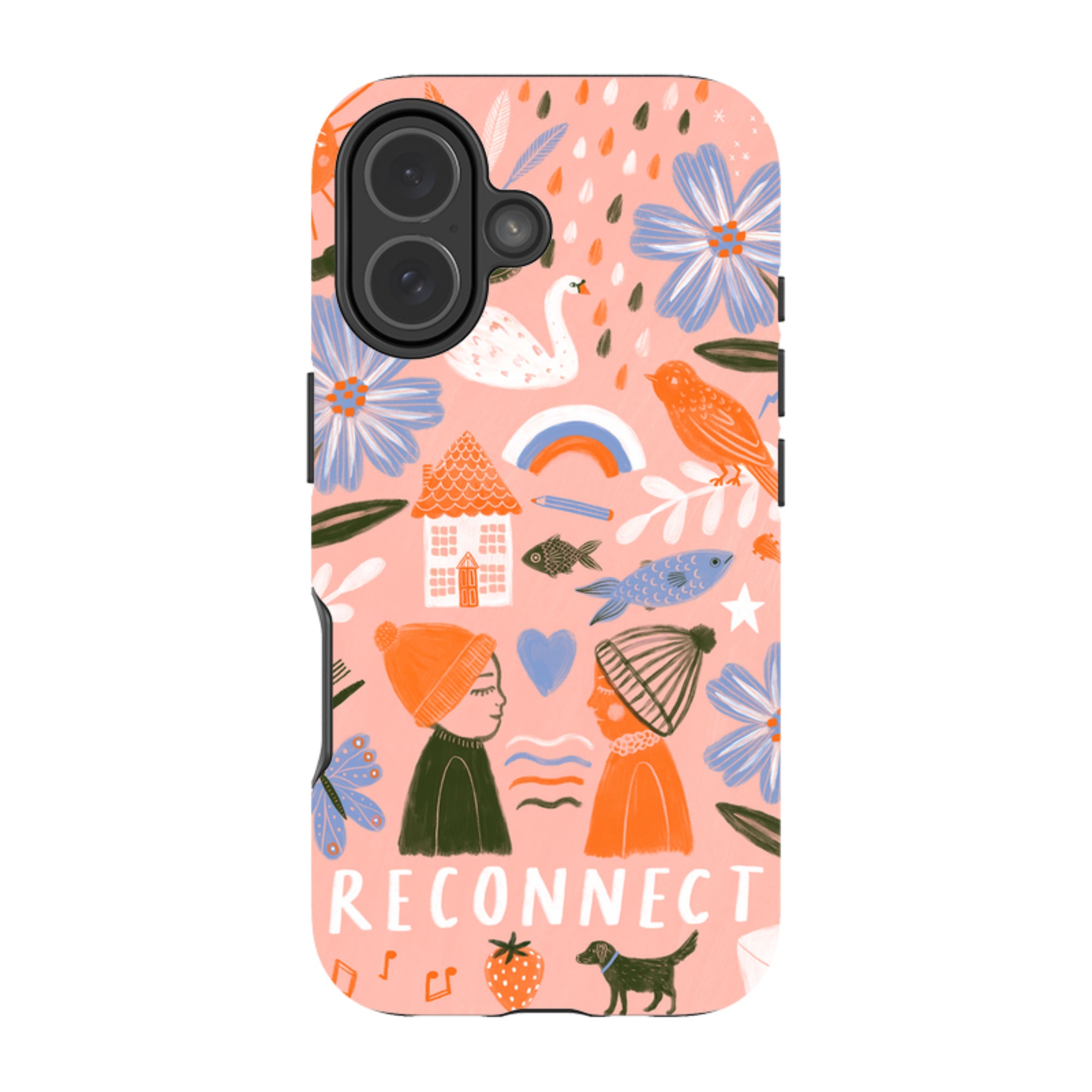iPhone Tough Case - Reconnect Orange By Lee Foster Wilson