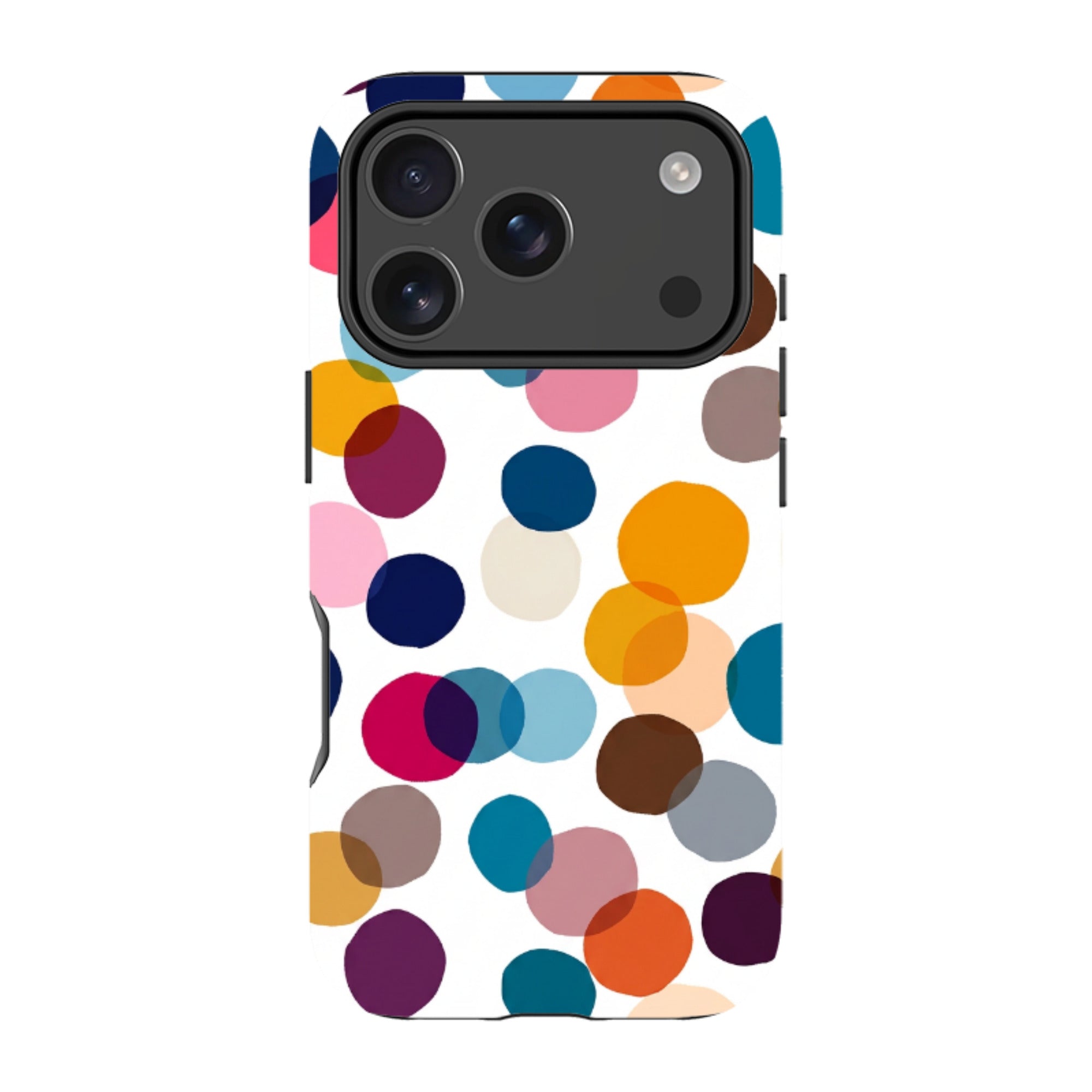 iPhone MagSafe Tough Case - Multi-Color Polka Dot