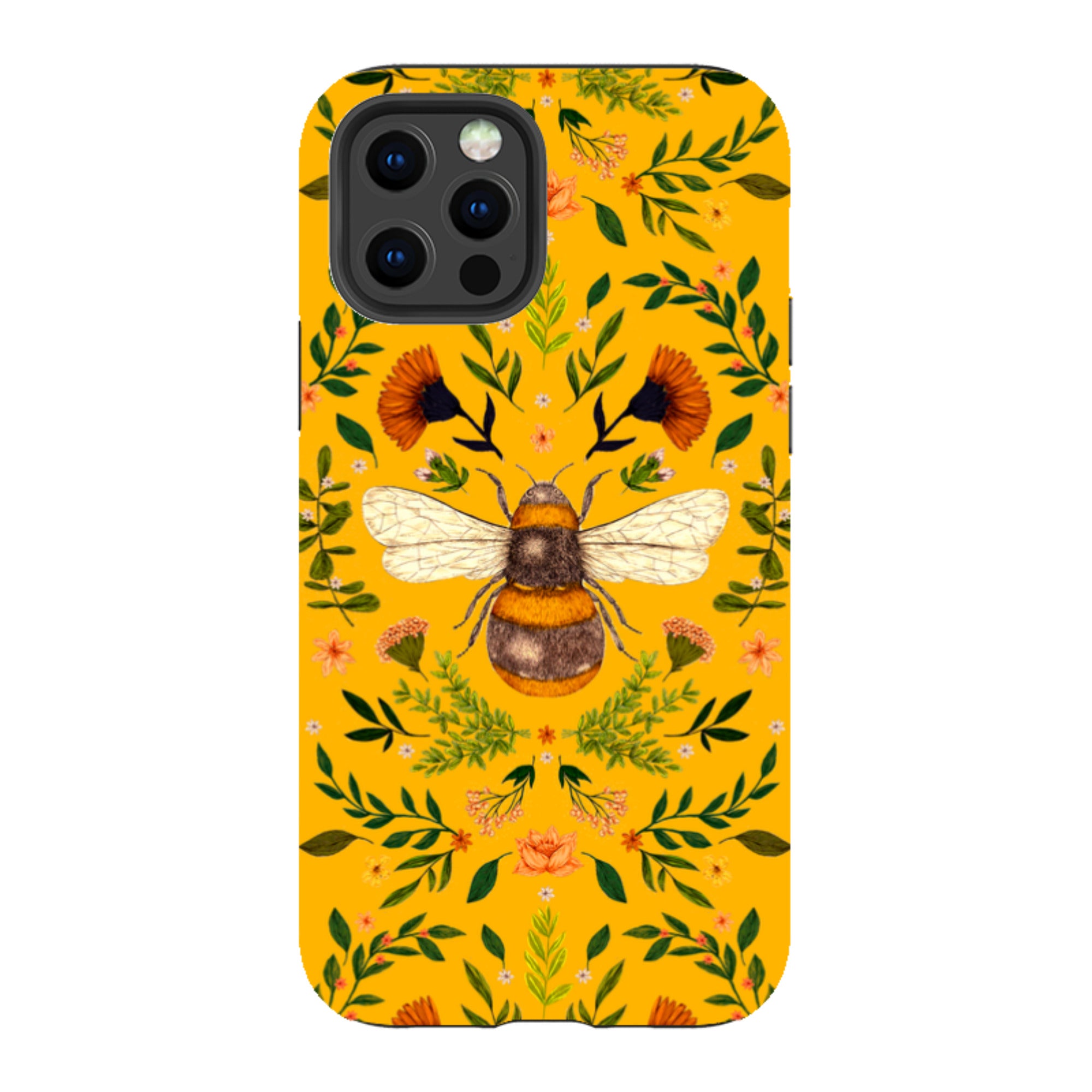 iPhone Tough Case - Botanical Bee Honey By Jade Mosinski