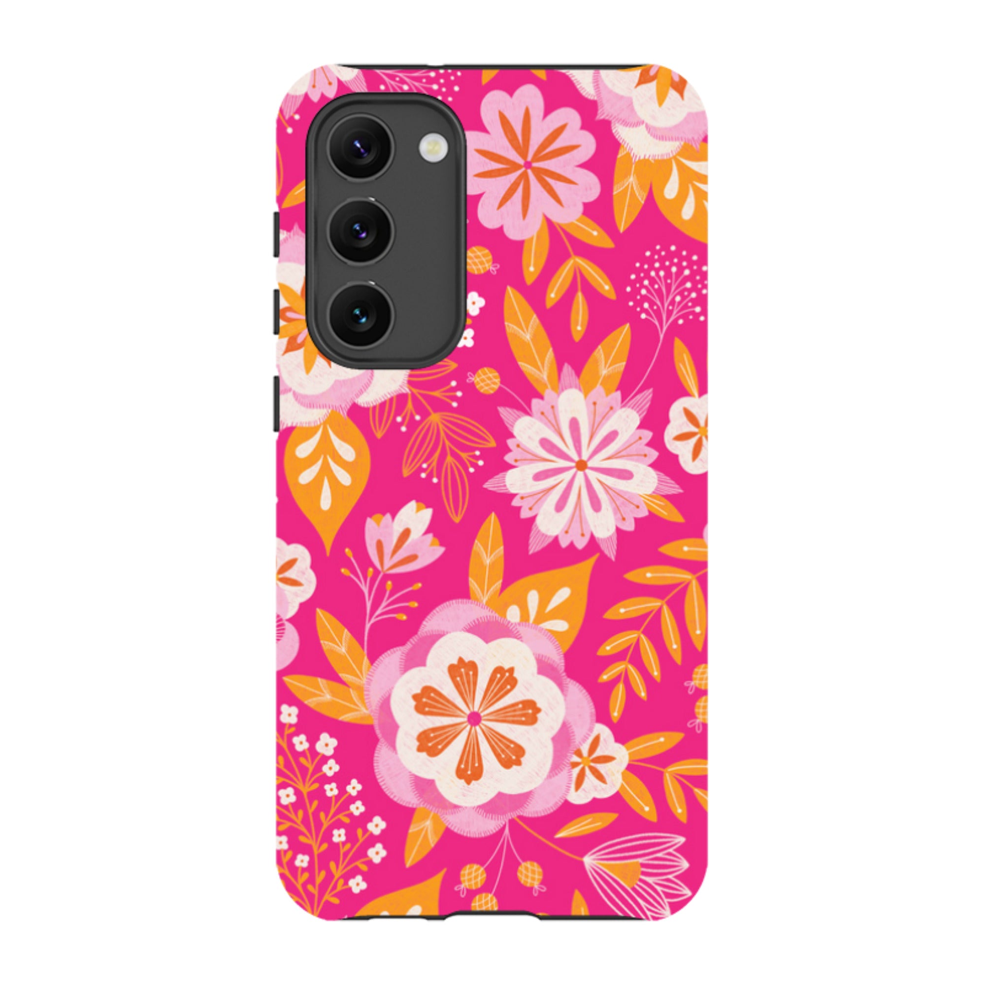 Samsung Tough Case - Big Bold Blooms Pink By Jenny Zemanek