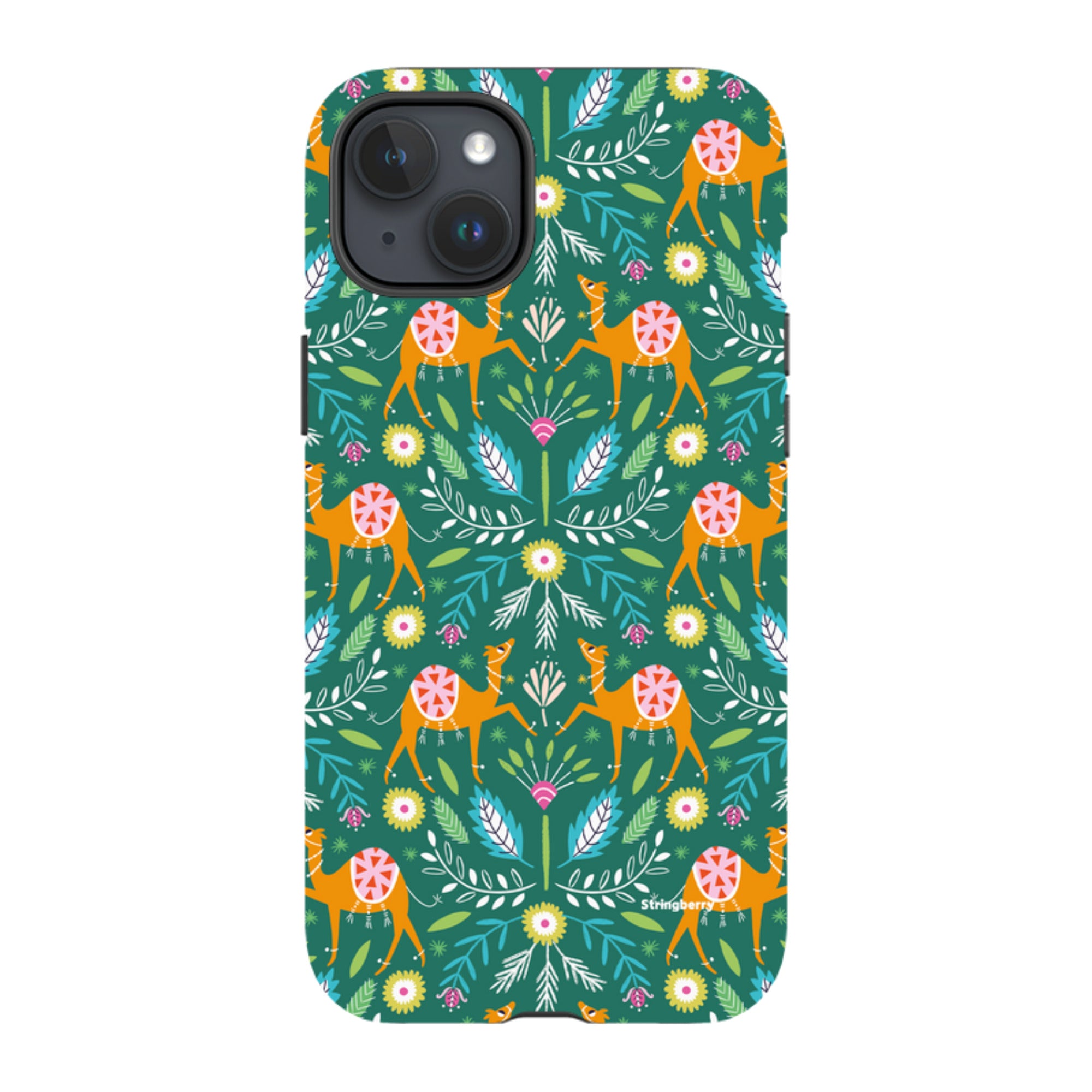 iPhone Tough Case - Camel Damask By Ali Brookes