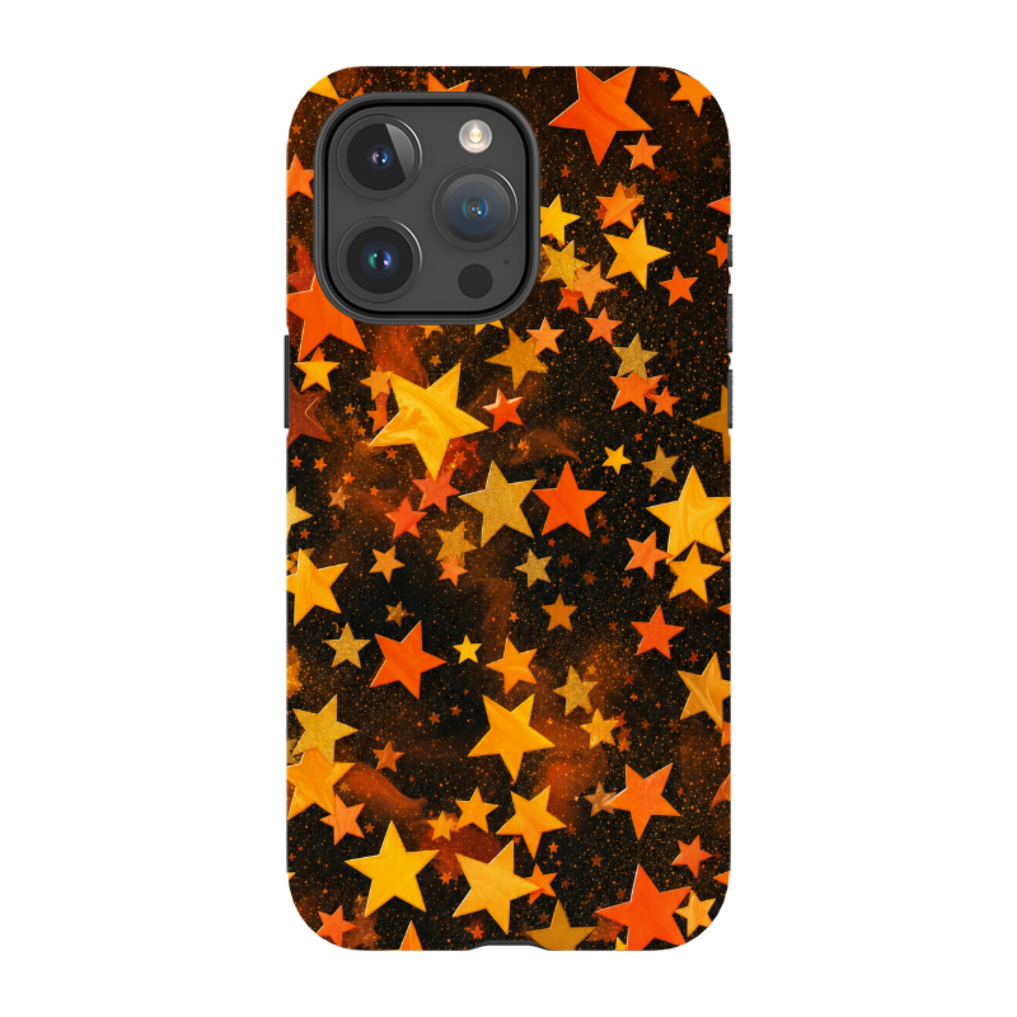 iPhone Tough Case - Orange Galaxy Star