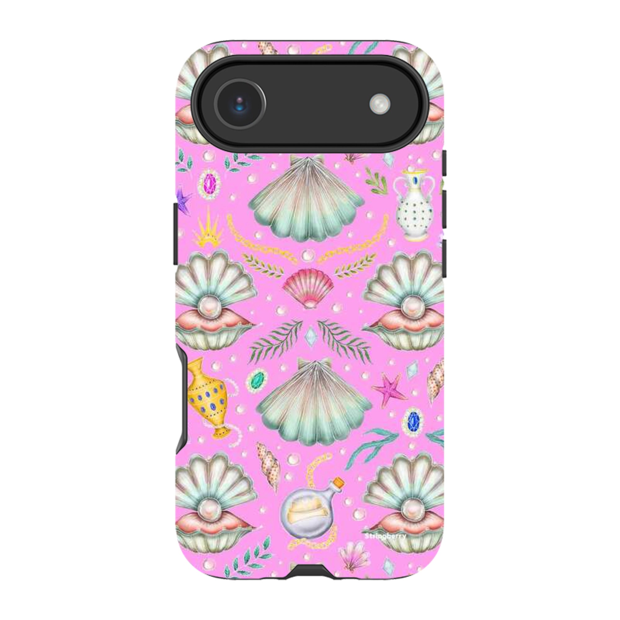 iPhone MagSafe Tough Case - Pearls Fantasy Candy Pink By Catherine Rowe