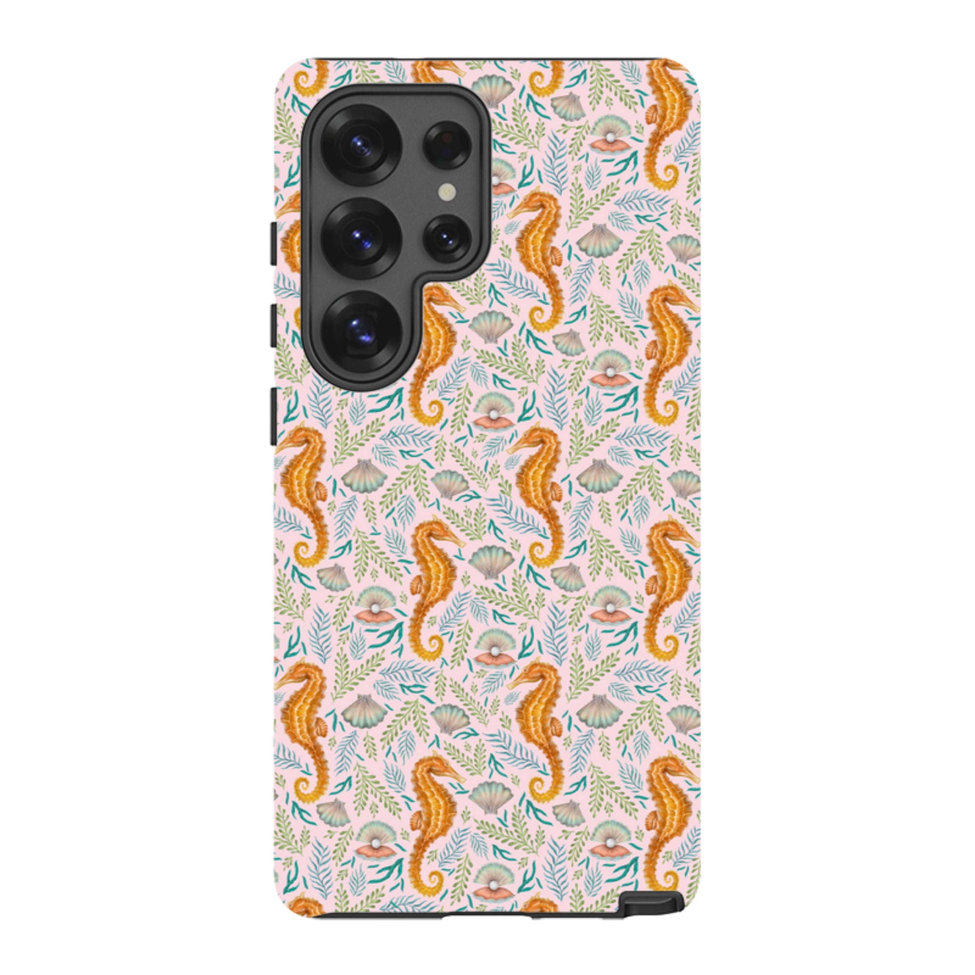 Samsung Tough Case - Seahorse Pink By Catherine Rowe