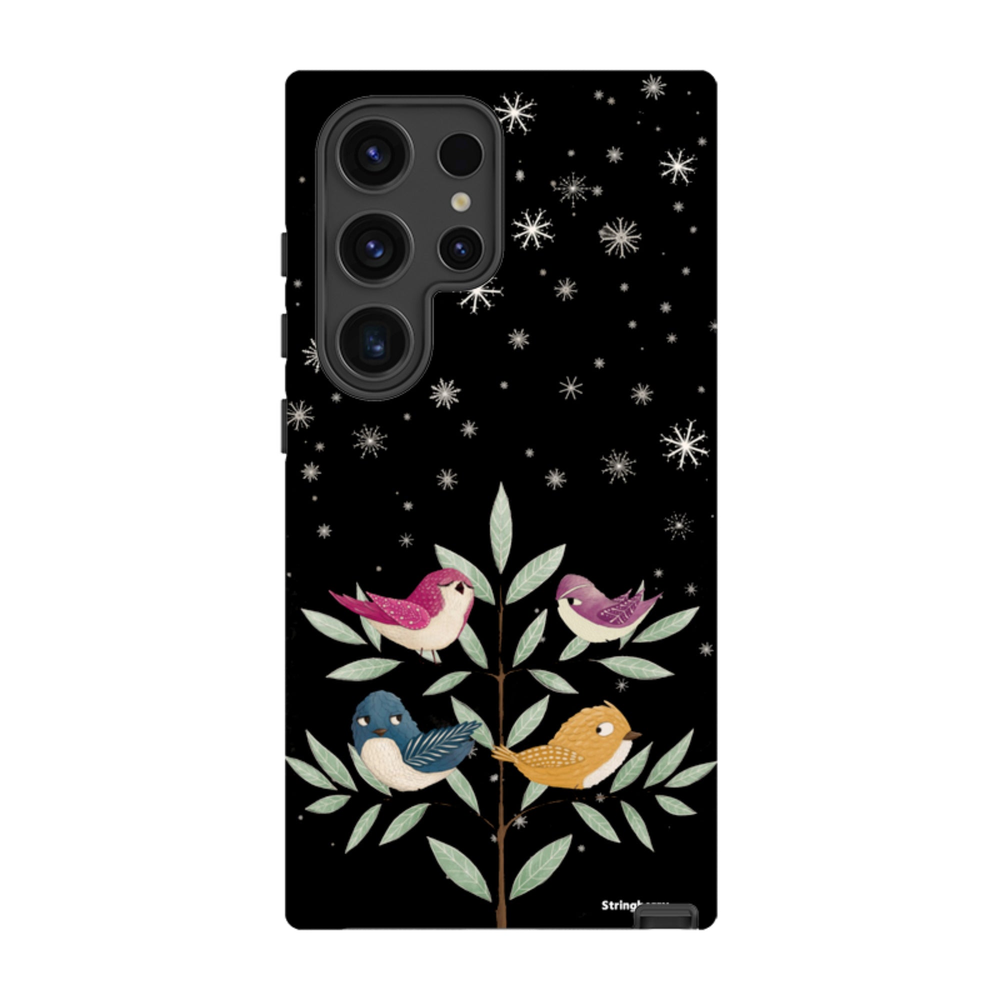 Samsung Tough Case - Garden Birds Black By Maja Lindberg