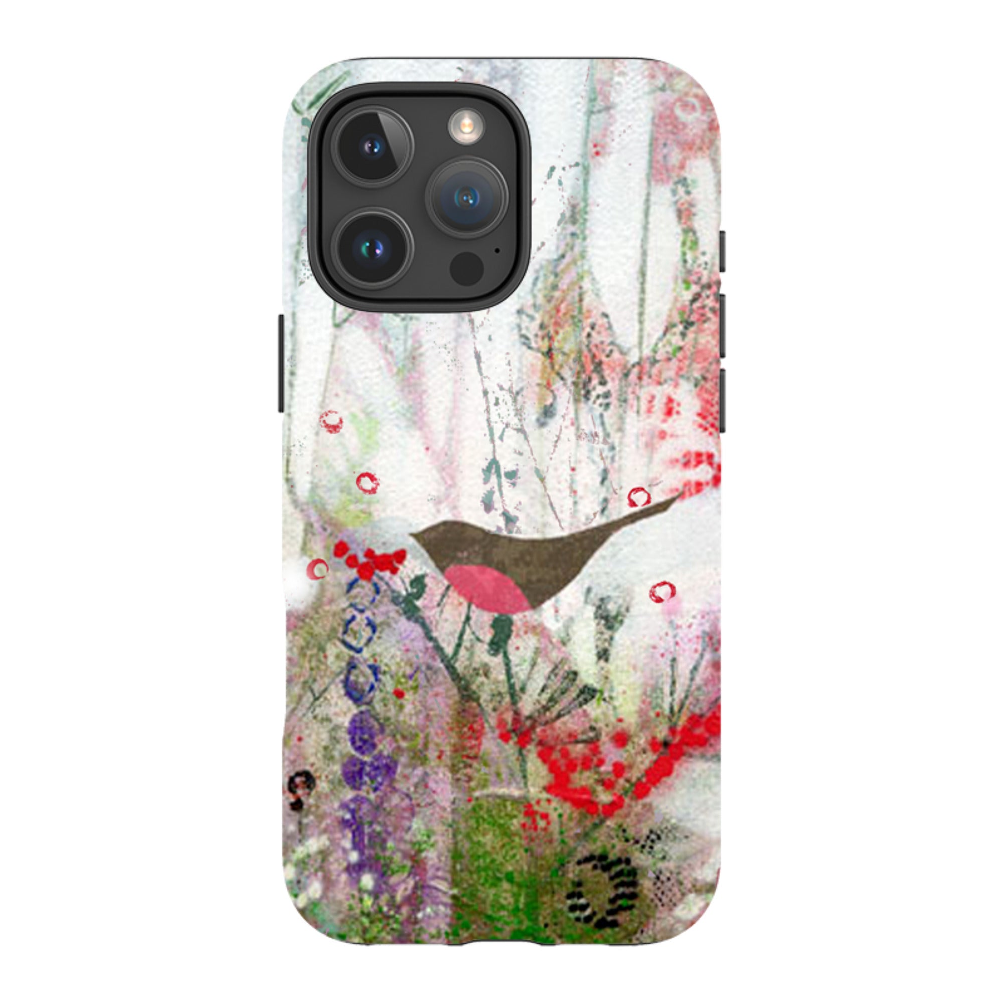 iPhone MagSafe Tough Case -  Robin and Berries By Tiffany Lynch
