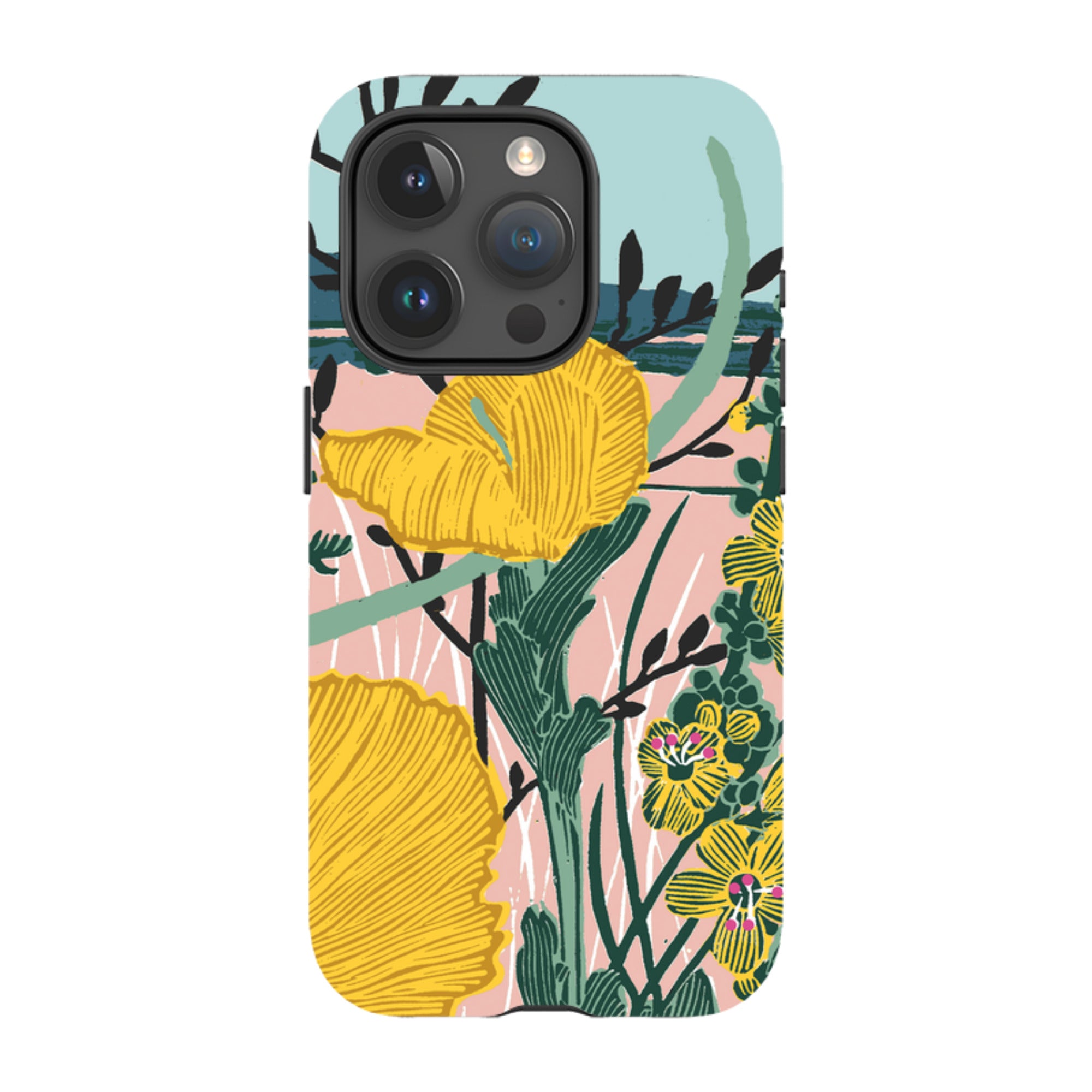 iPhone Tough Case - Yellow Poppies By Kate Heiss
